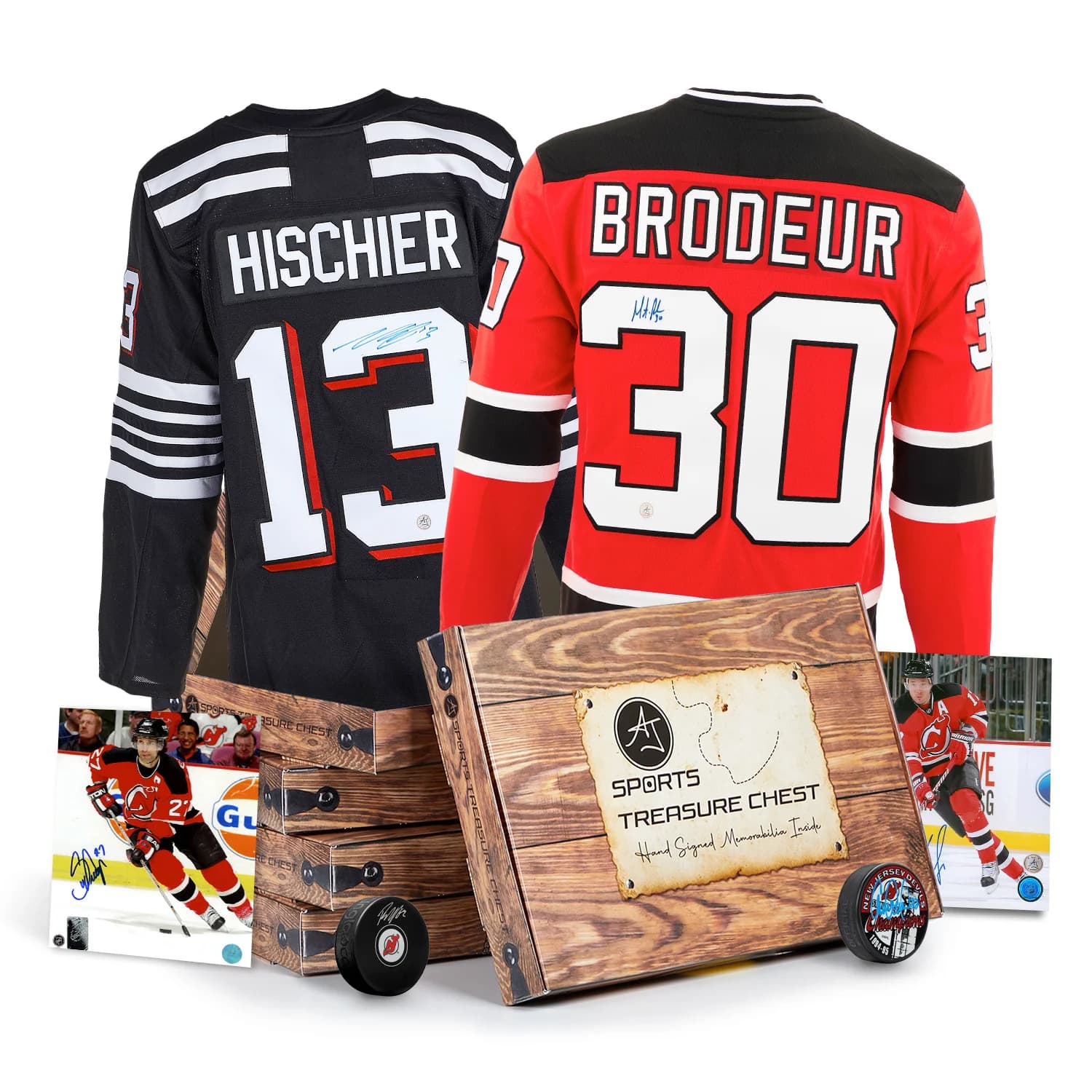 AJ Sports New Jersey Hockey Signature Hat Trick Treasure Chest Jersey aj-hockey-hat-trick-treasure-chest, supplier stock photo