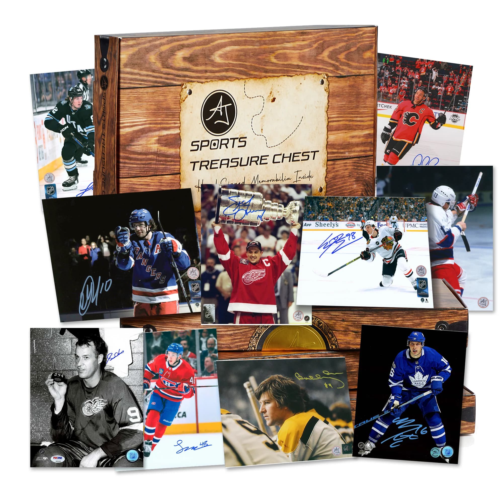 AJ Sports Hockey Heroes Signature Franchise Photo Treasure Chest Photo aj-hockey-heroes-franchise-treasure-chest, supplier stock photo