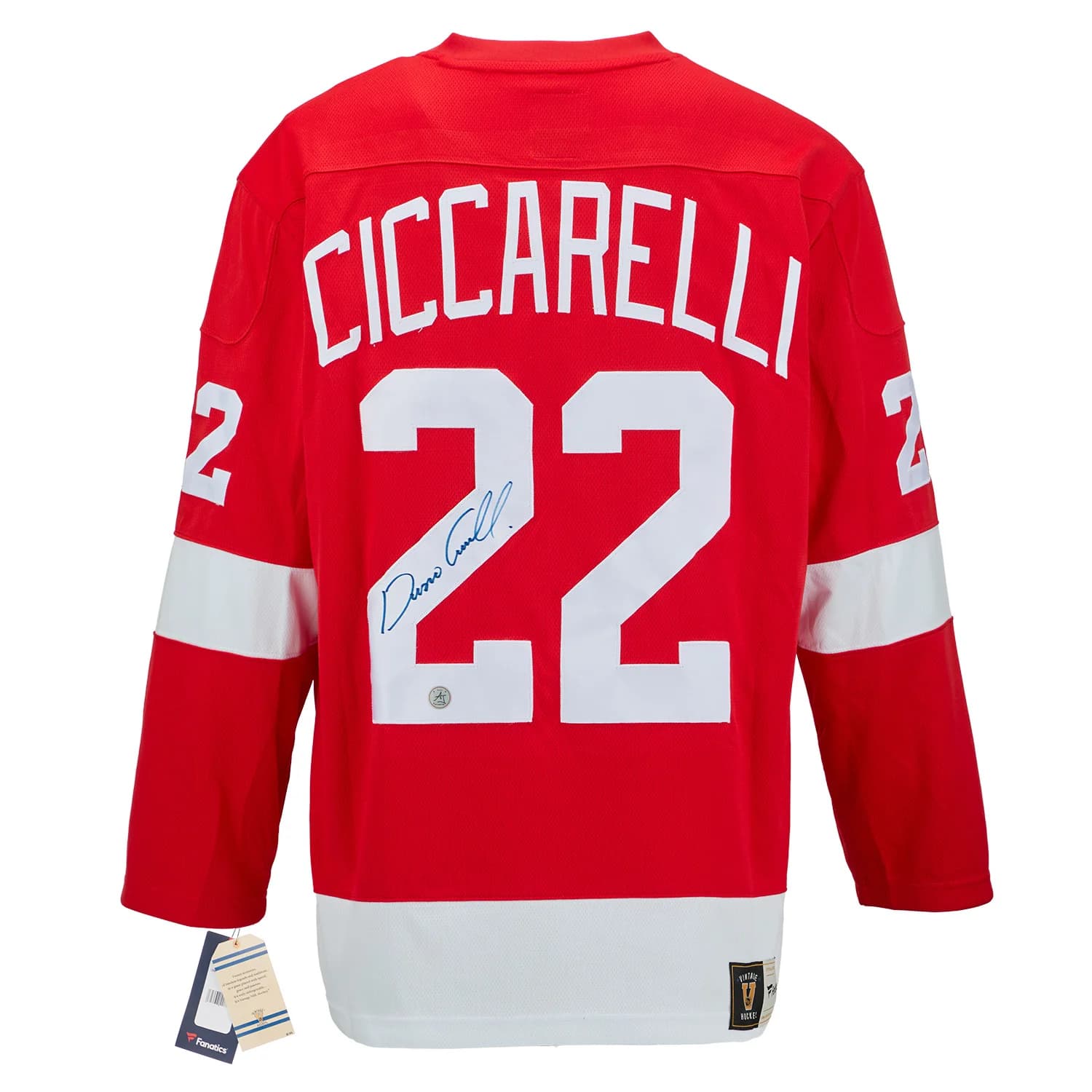 Dino Ciccarelli Signed Detroit Red Wings Throwback Breakaway Jersey Dino Ciccarelli Jersey throwback-breakaway, Detroit Red Wings, supplier stock photo