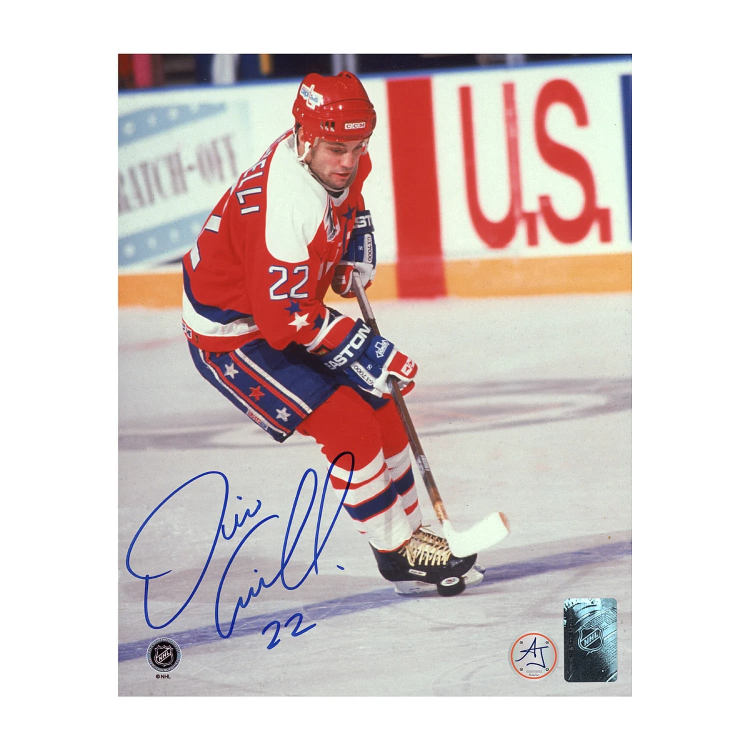 Dino Ciccarelli Autographed Washington Capitals Game Action 8x10 Photo Dino Ciccarelli Photo 8x10-game-action, Washington Capitals, supplier stock photo