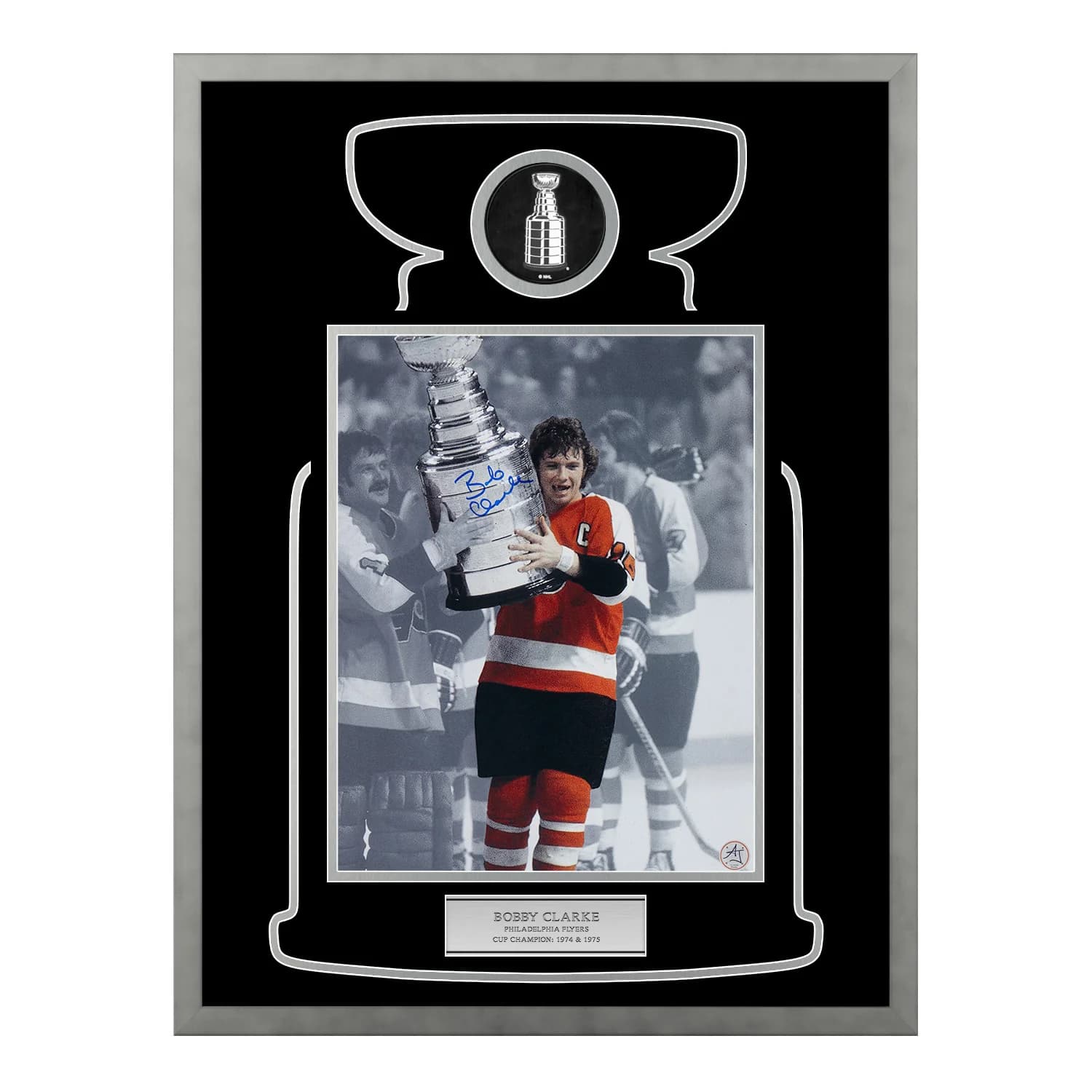 Bobby Clarke Signed Philadelphia Flyers Cup Champion 20x26 Frame Bobby Clarke Other 20x26-cup-champion-frame, Philadelphia Flyers, supplier stock photo