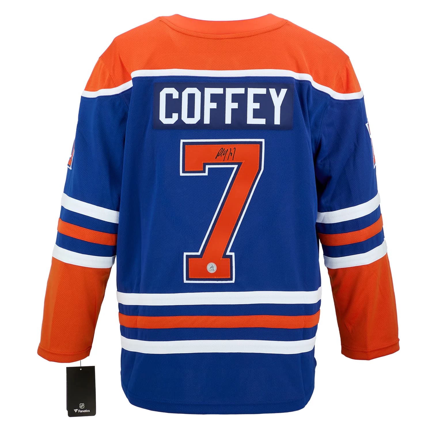 Paul Coffey Autographed Edmonton Oilers Fanatics Breakaway Jersey Paul Coffey Jersey breakaway, Edmonton Oilers, supplier stock photo