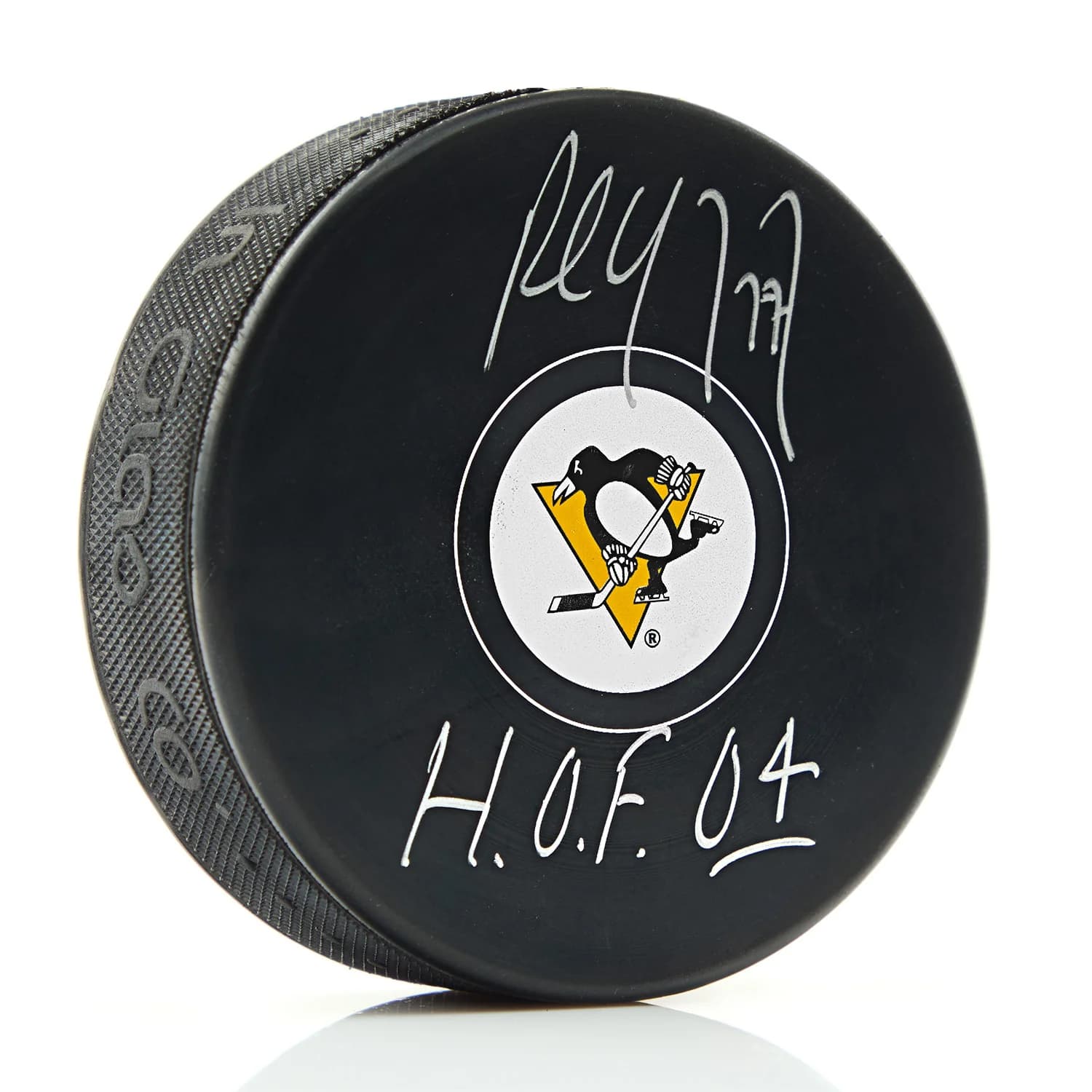 Paul Coffey Autographed Pittsburgh Penguins Hockey Puck with HOF Note Paul Coffey Puck paul-coffey-hockey-hof-note, Pittsburgh Penguins, supplier stock photo