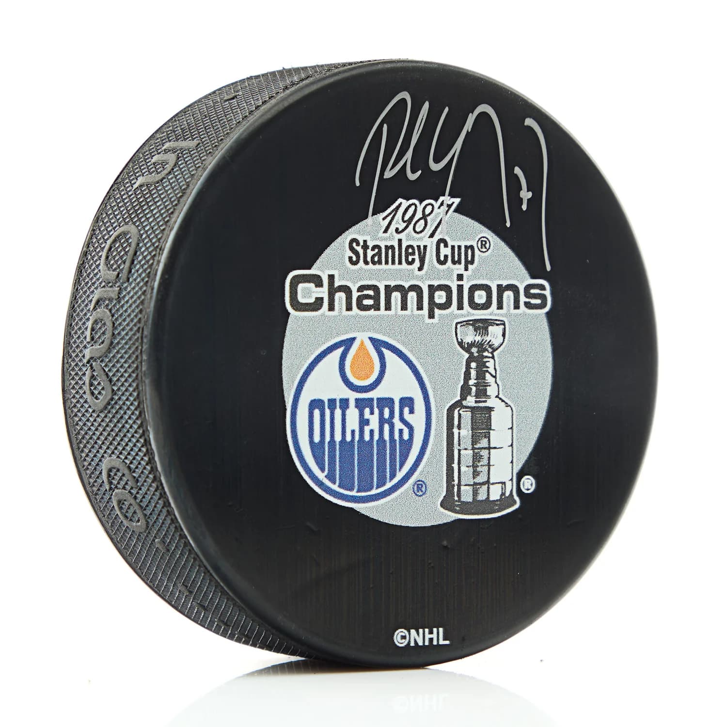 Paul Coffey Signed Edmonton Oilers 1987 Stanley Cup Puck Paul Coffey Puck paul-coffey-1987-stanley-cup, Edmonton Oilers, supplier stock photo