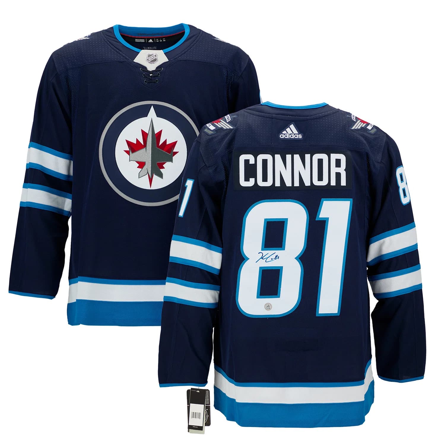 Kyle Connor Autographed Winnipeg Jets adidas Jersey Kyle Connor Jersey adidas, Winnipeg Jets, view 3, supplier stock photo