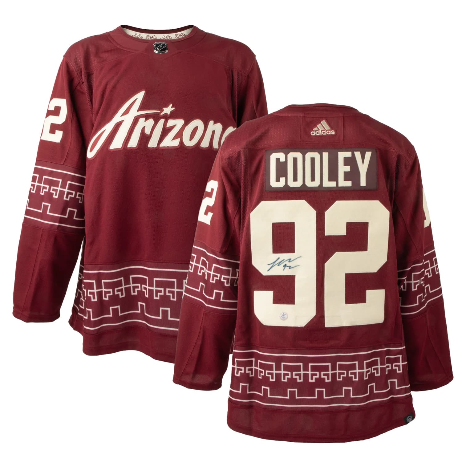 Logan Cooley Signed Arizona Coyotes Desert Night adidas Jersey Logan Cooley Jersey desert-night-adidas, Arizona Coyotes, view 3, supplier stock photo