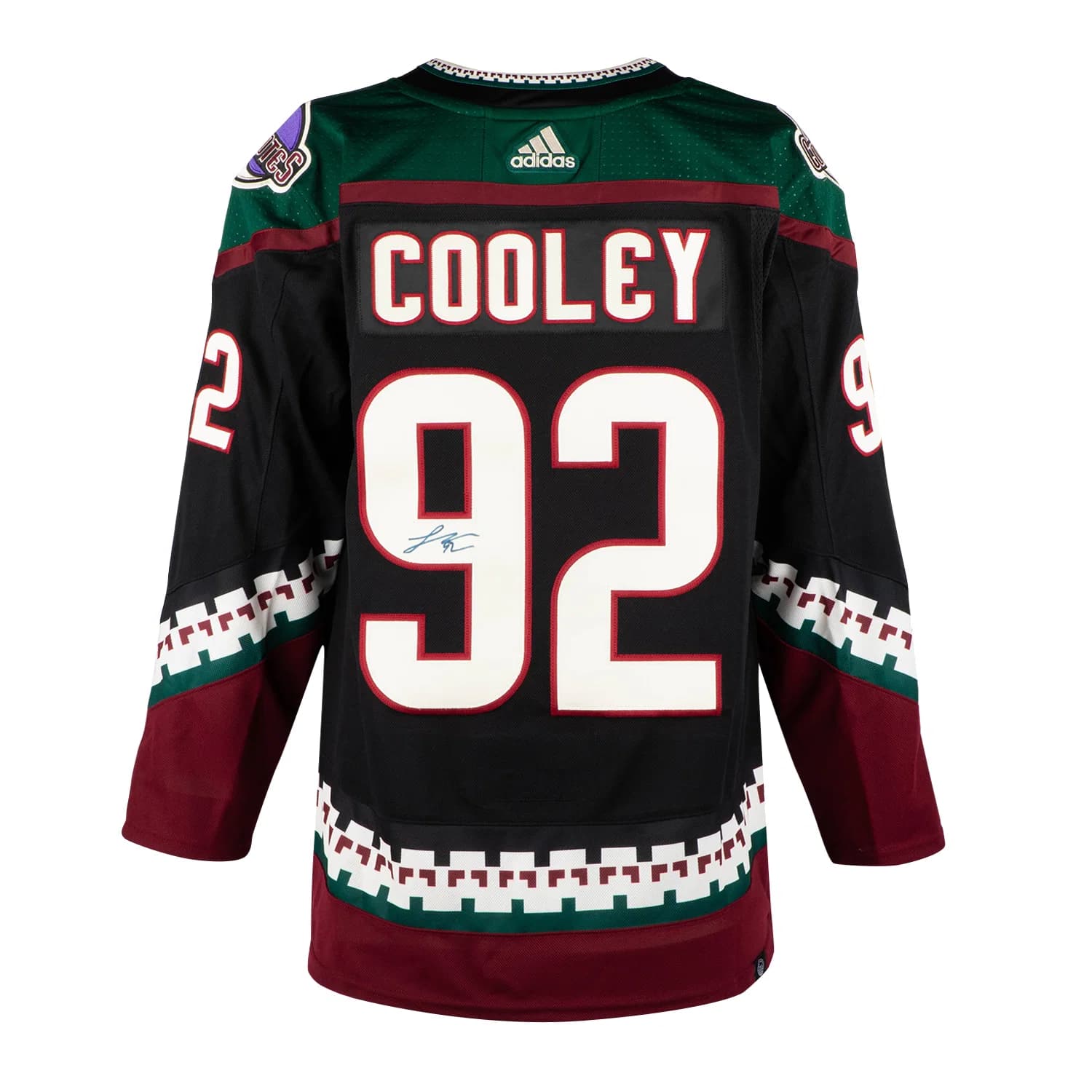Logan Cooley Autographed Arizona Coyotes Black Kachina adidas Jersey Logan Cooley Jersey black-kachina-adidas, Arizona Coyotes, supplier stock photo