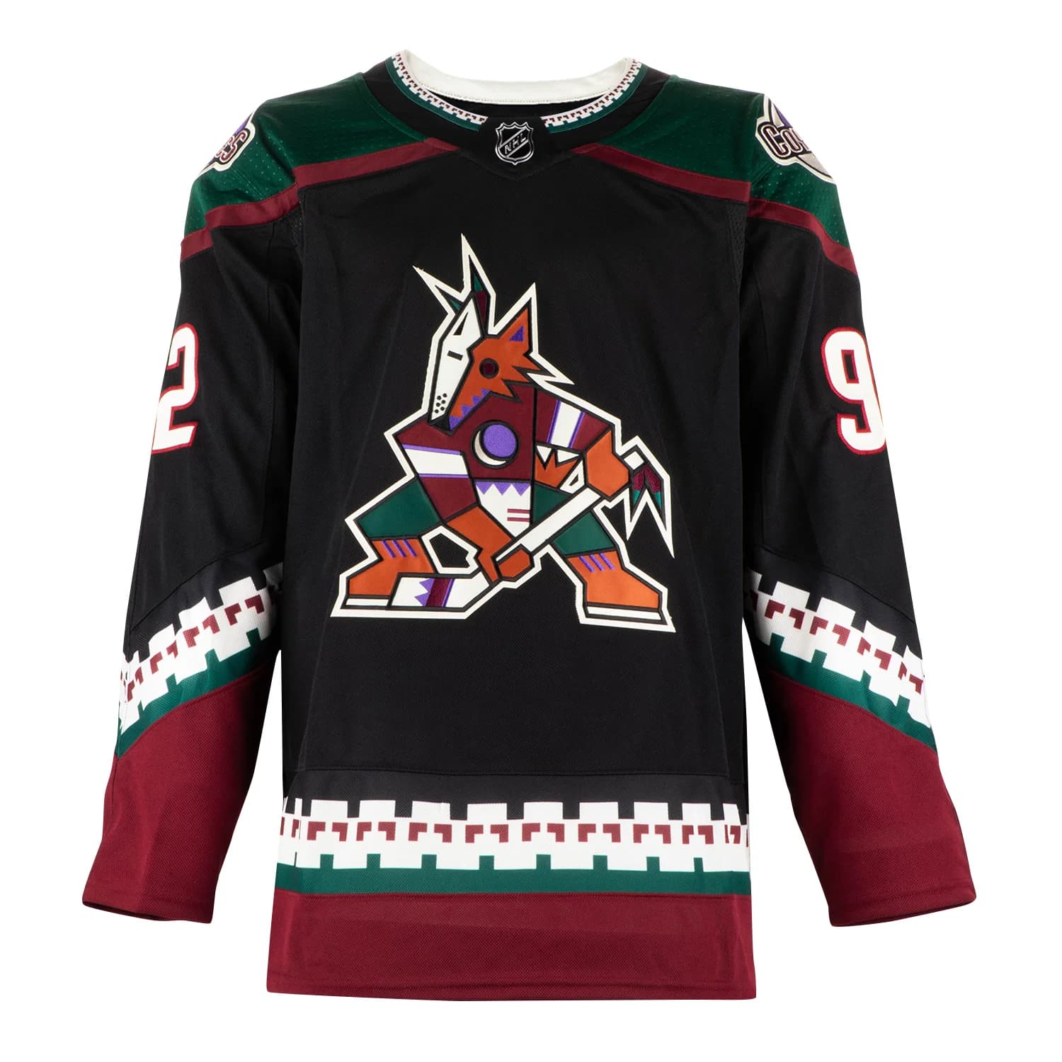 Logan Cooley Autographed Arizona Coyotes Black Kachina adidas Jersey Logan Cooley Jersey black-kachina-adidas, Arizona Coyotes, view 2, supplier stock photo