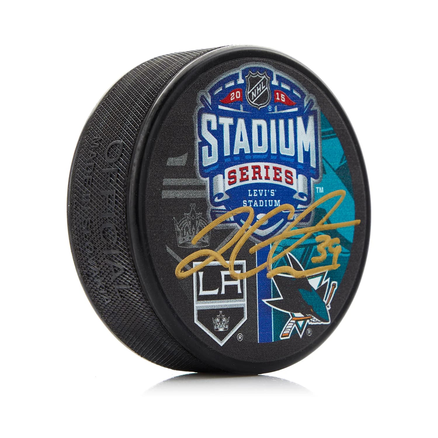 Logan Couture Signed San Jose Sharks Stadium Series Puck Logan Couture Puck stadium-series, San Jose Sharks, supplier stock photo