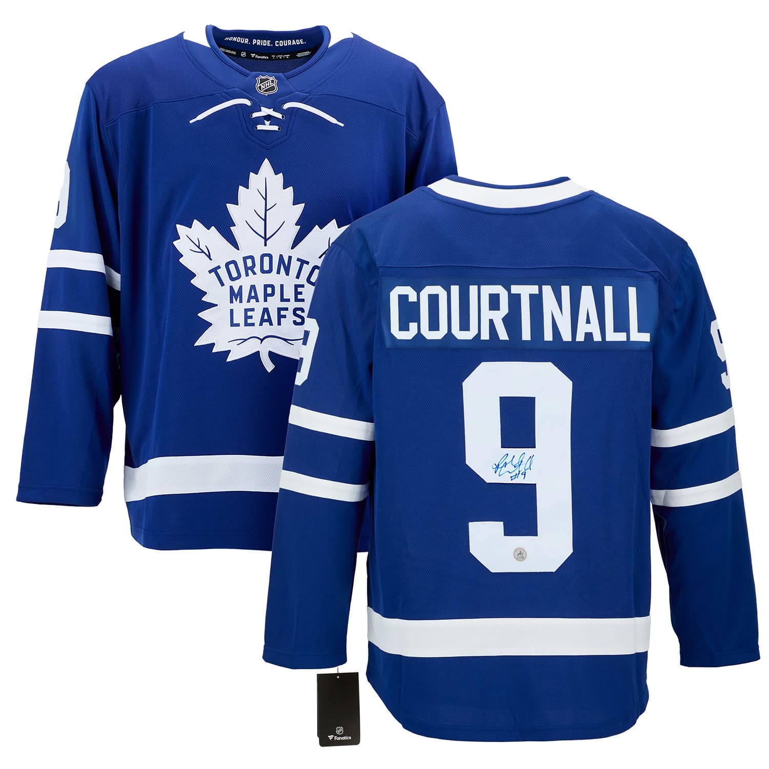 Russ Courtnall Signed Toronto Maple Leafs Fanatics Breakaway Jersey Russ Courtnall Jersey breakaway, Toronto Maple Leafs, view 3, supplier stock photo
