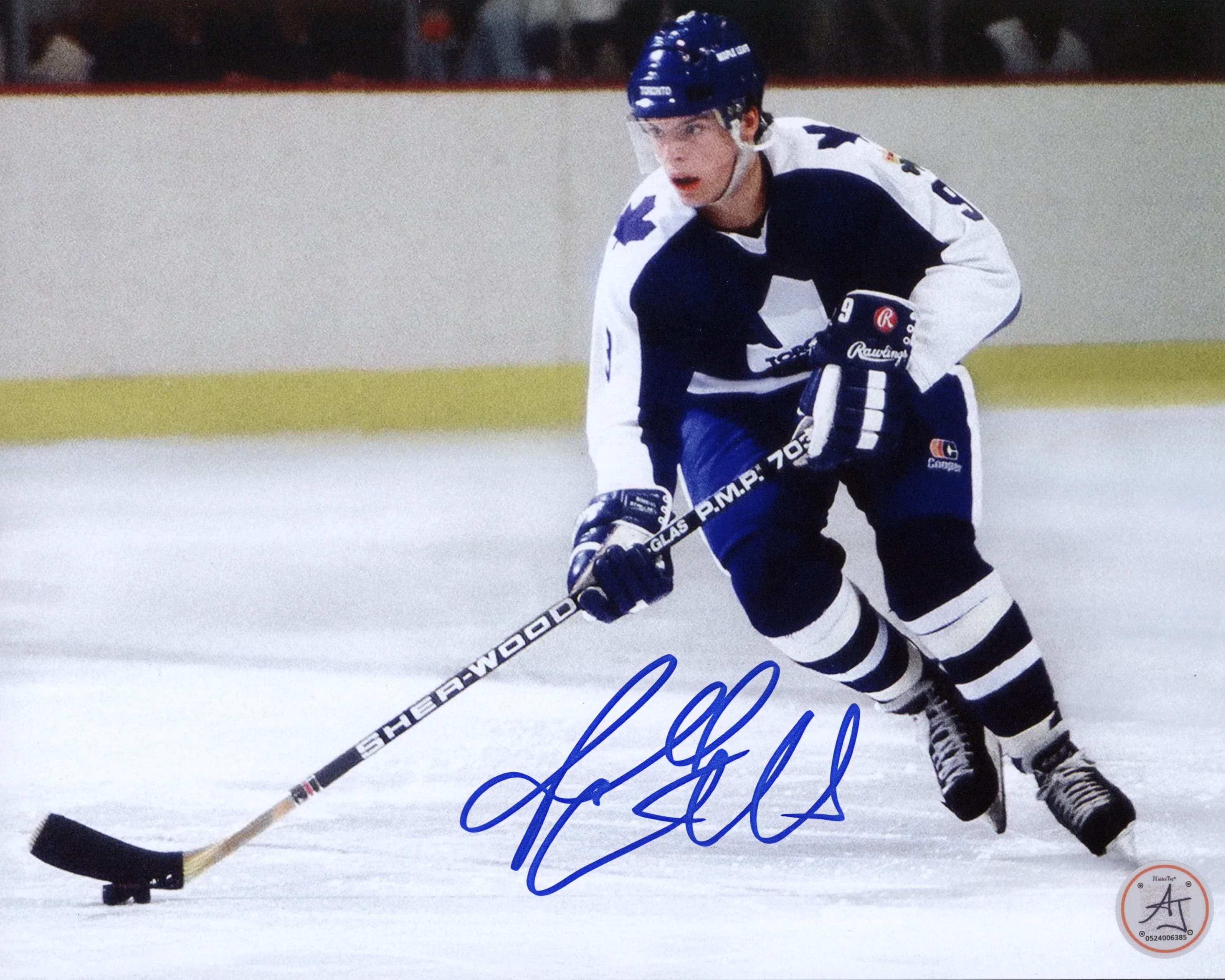 Russ Courtnall Autographed Toronto Maple Leafs Puck Rush 8x10 Photo Russ Courtnall Puck 8x10-rush, Toronto Maple Leafs, supplier stock photo