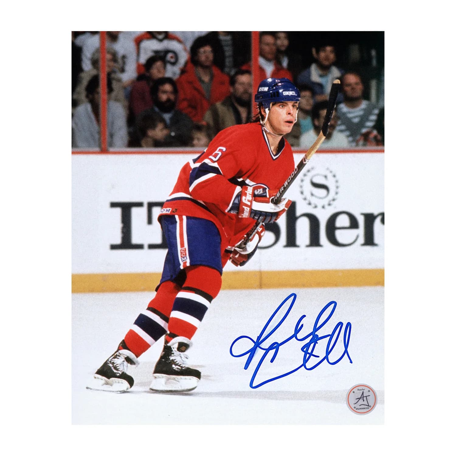 Russ Courtnall Autographed Montreal Canadiens Game Action 8x10 Photo Russ Courtnall Photo 8x10-game-action, Montreal Canadiens, supplier stock photo