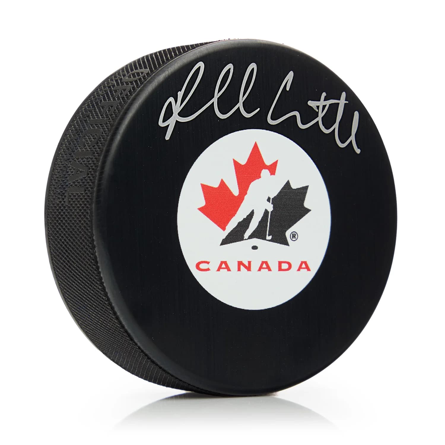 Russ Courtnall Signed Team Canada Hockey Puck Russ Courtnall Puck team-canada-hockey, supplier stock photo