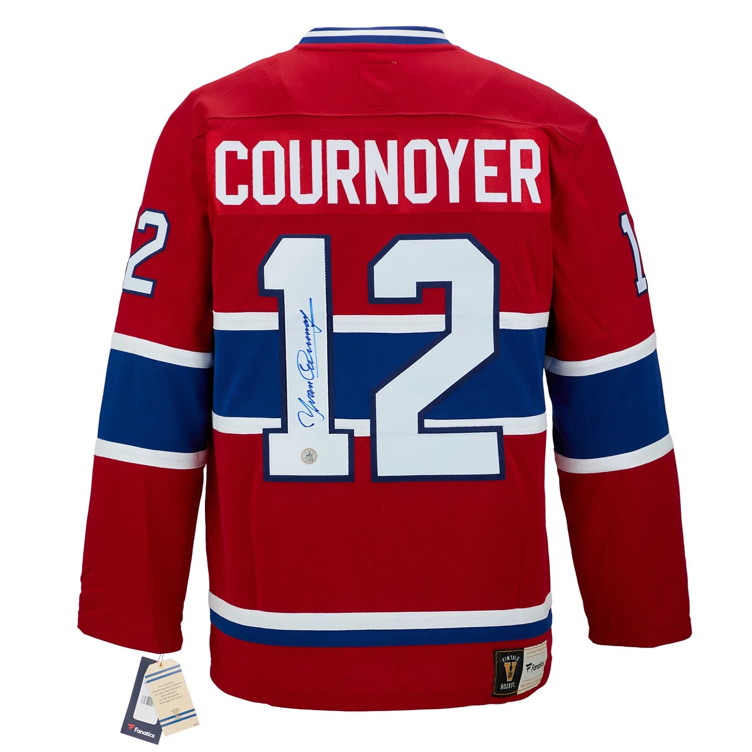 Yvan Cournoyer Autographed Montreal Canadiens Fanatics Throwback Jersey Yvan Cournoyer Jersey throwback, Montreal Canadiens, supplier stock photo
