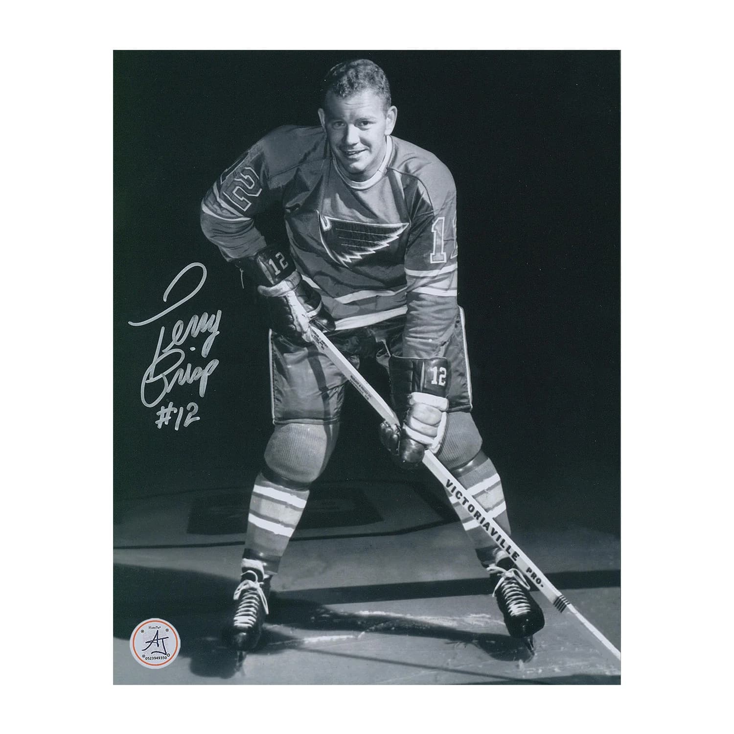 Terry Crisp Autographed St Louis Blues Black and White 8x10 Photo Terry Crisp Photo 8x10-black-white, St. Louis Blues, supplier stock photo