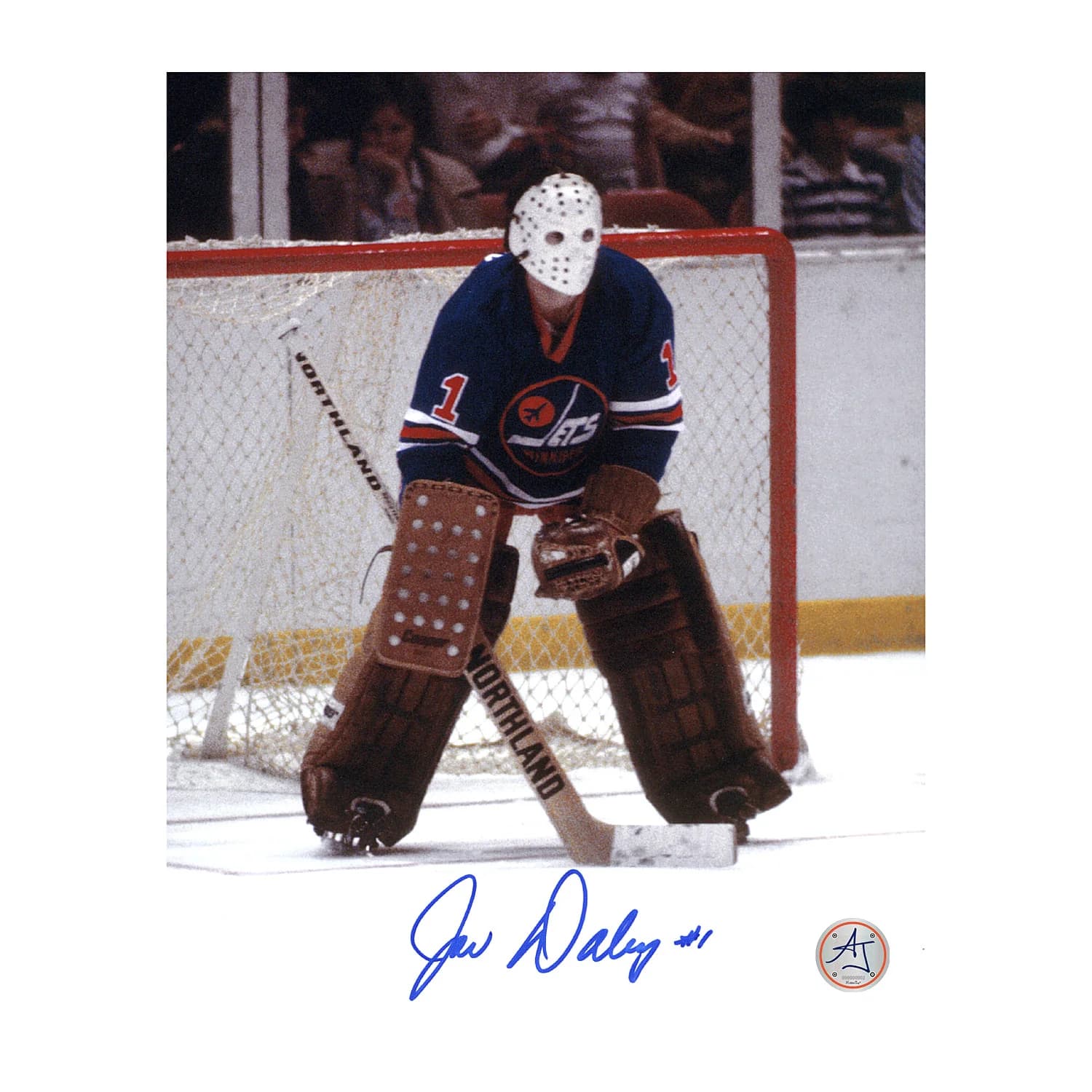 Joe Daley Winnipeg Jets Autographed Classic WHA Goalie 8x10 Photo Joe Daley Photo 8x10-classic-wha-goalie, Winnipeg Jets, supplier stock photo