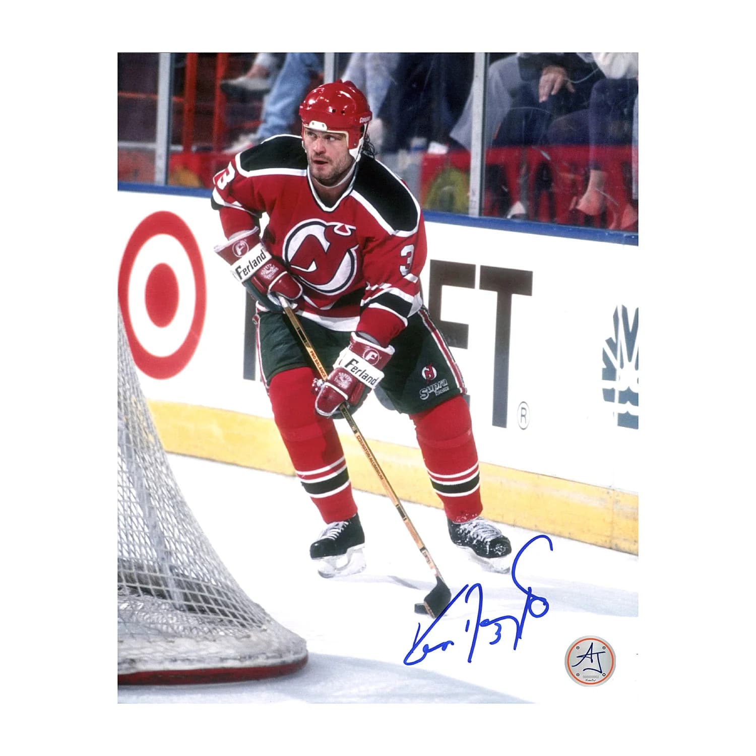 Ken Daneyko Autographed New Jersey Devils Puck Rush 8x10 Photo Ken Daneyko Jersey 8x10-rush, New Jersey Devils, supplier stock photo