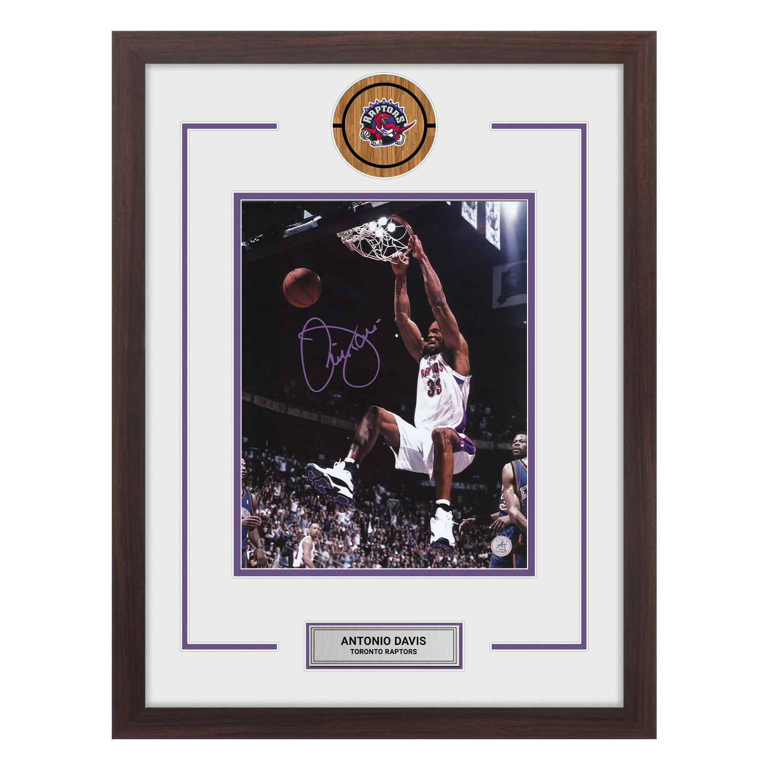 Antonio Davis Autographed Toronto Raptors Slam Dunk Basketball 20x26 Frame Antonio Davis Ball 20x26-toronto-raptors-slam-dunk-basketball-frame, supplier stock photo