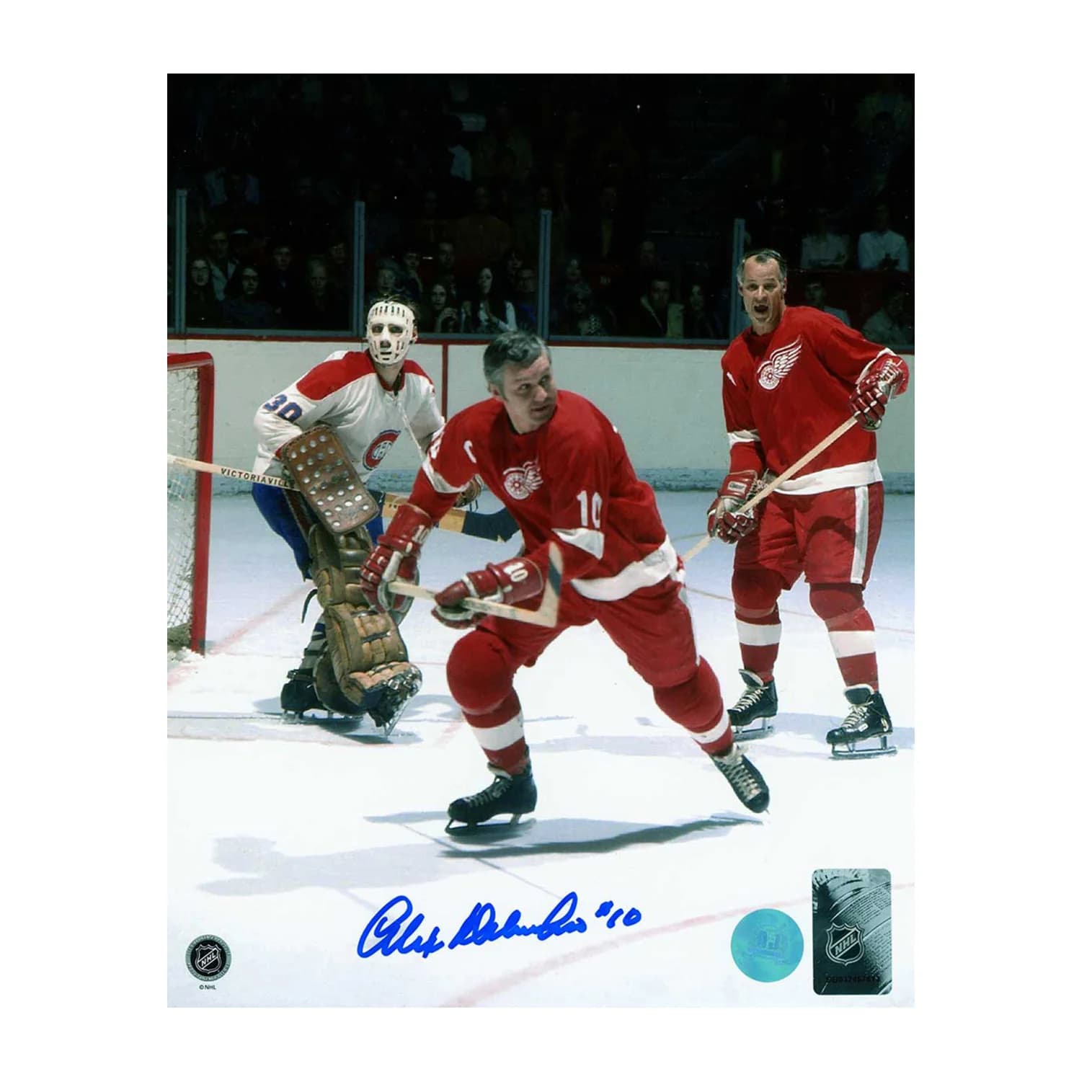Alex Delvecchio Autographed Detroit Red Wings Game Action 8x10 Photo Alex Delvecchio Photo 8x10-game-action, Detroit Red Wings, supplier stock photo
