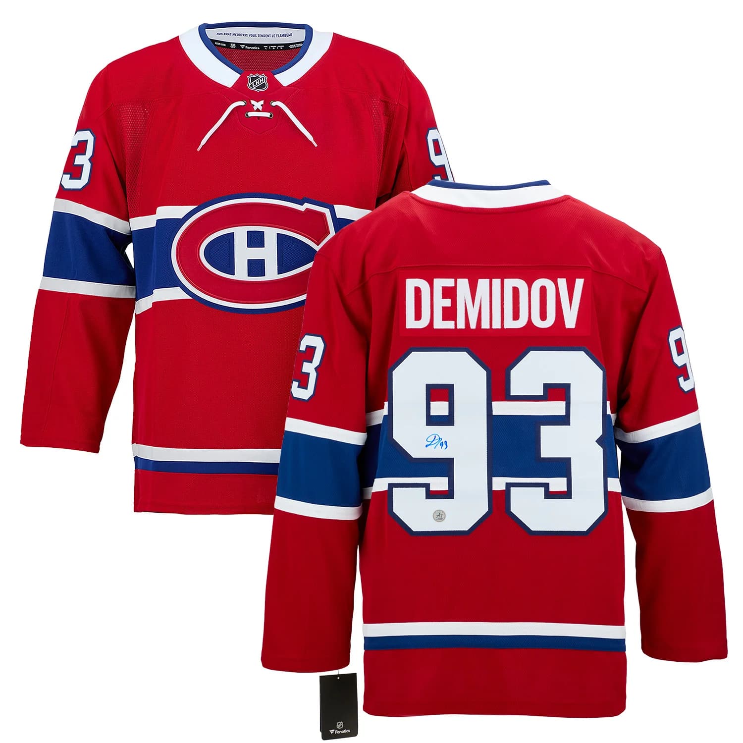 Ivan Demidov Autographed Montreal Canadiens Fanatics Breakaway Jersey Ivan Demidov Jersey ivan-demidov-breakaway, Montreal Canadiens, view 3, supplier stock photo