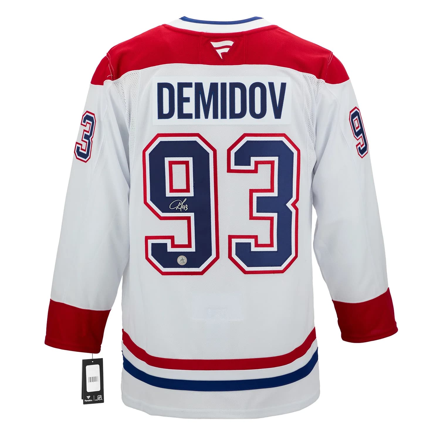 Ivan Demidov Signed Montreal Canadiens White Fanatics Premium Jersey Ivan Demidov Jersey ivan-demidov-white-premium, Montreal Canadiens, supplier stock photo