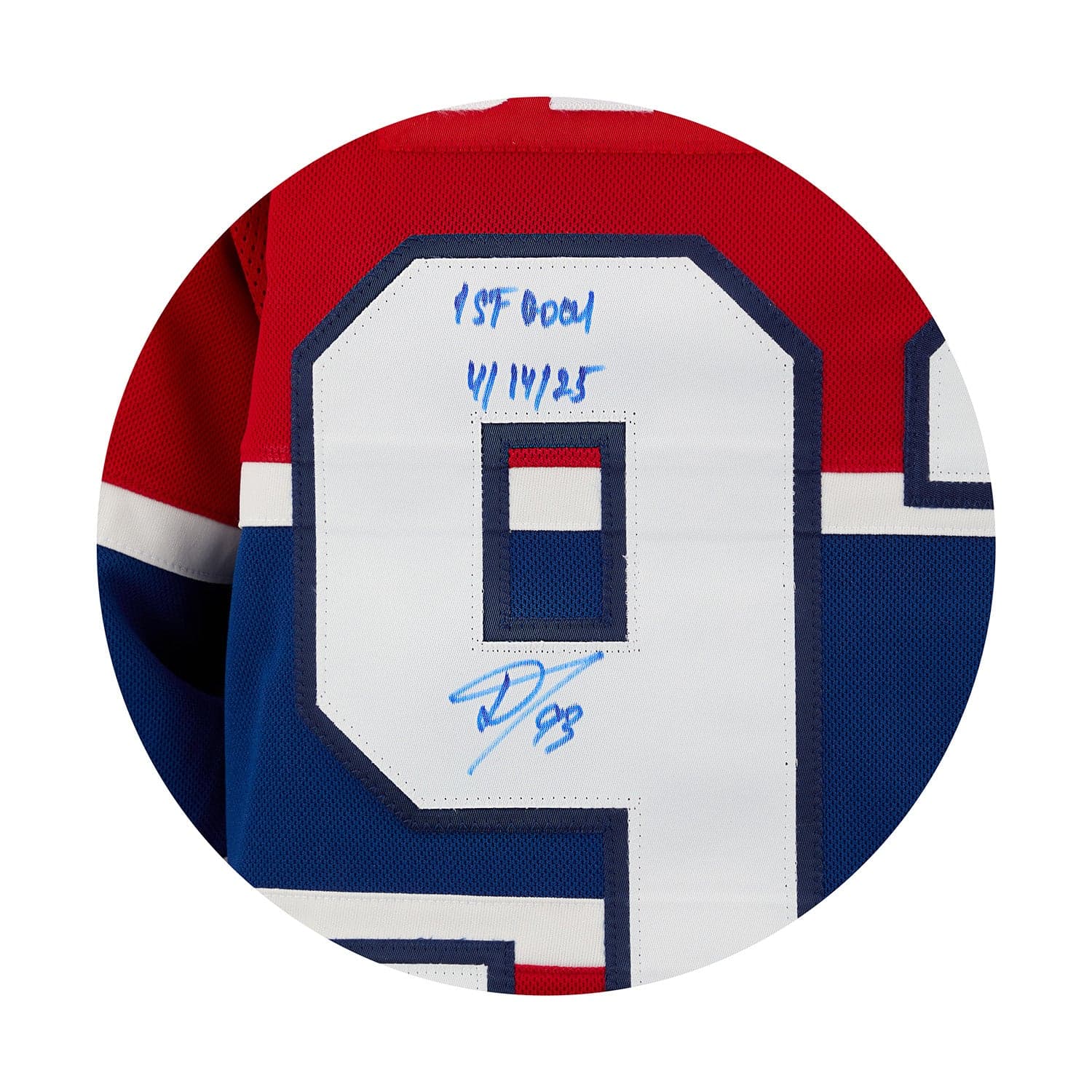 Ivan Demidov Montreal Canadiens Signed 1st Goal Fanatics Premium Jersey #21/93 Ivan Demidov Jersey ivan-demidov-1st-goal-premium-21, Montreal Canadiens, view 3, supplier stock photo