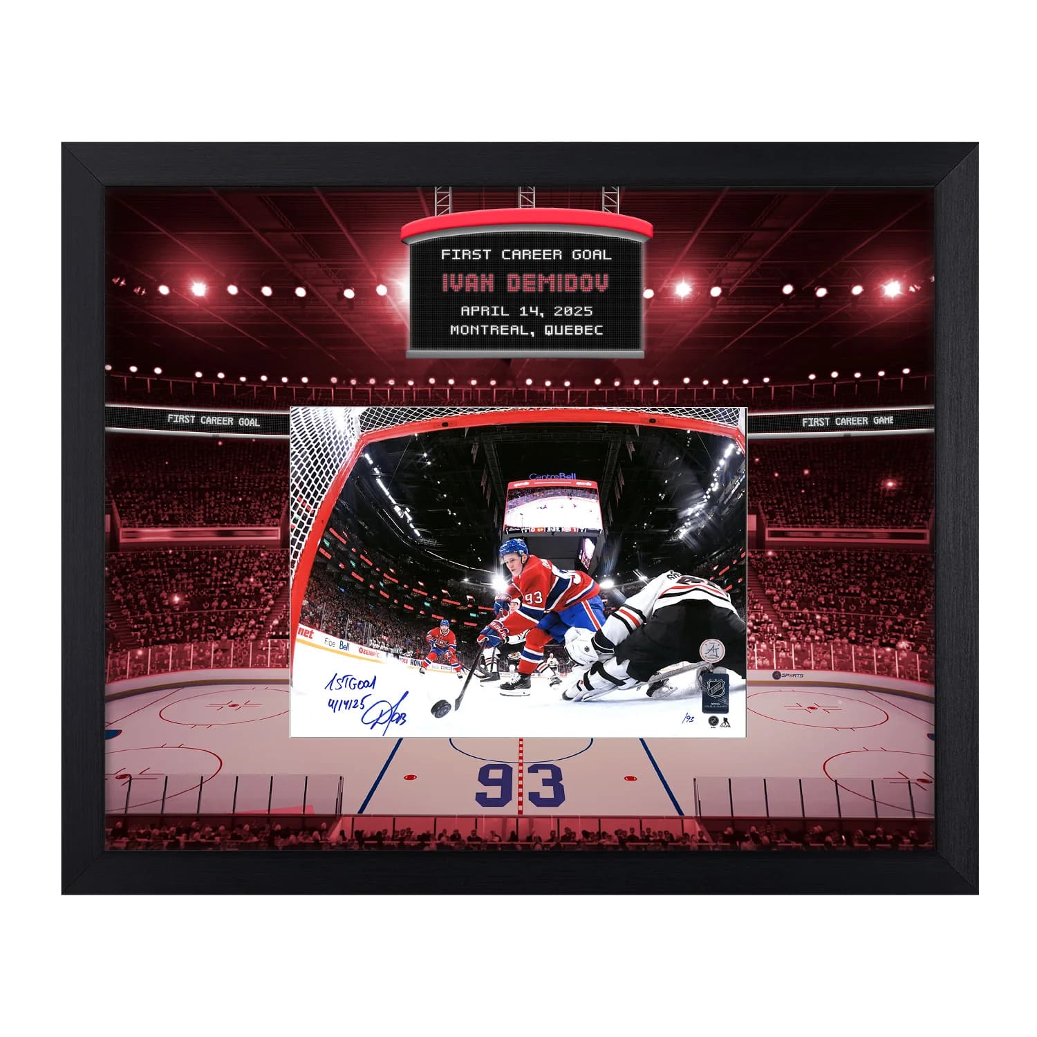 Ivan Demidov Montreal Canadiens Signed 1st Goal Scoreboard 22x26 Frame #/93 Ivan Demidov Other 22x26-1st-goal-scoreboard-frame-93, Montreal Canadiens, supplier stock photo