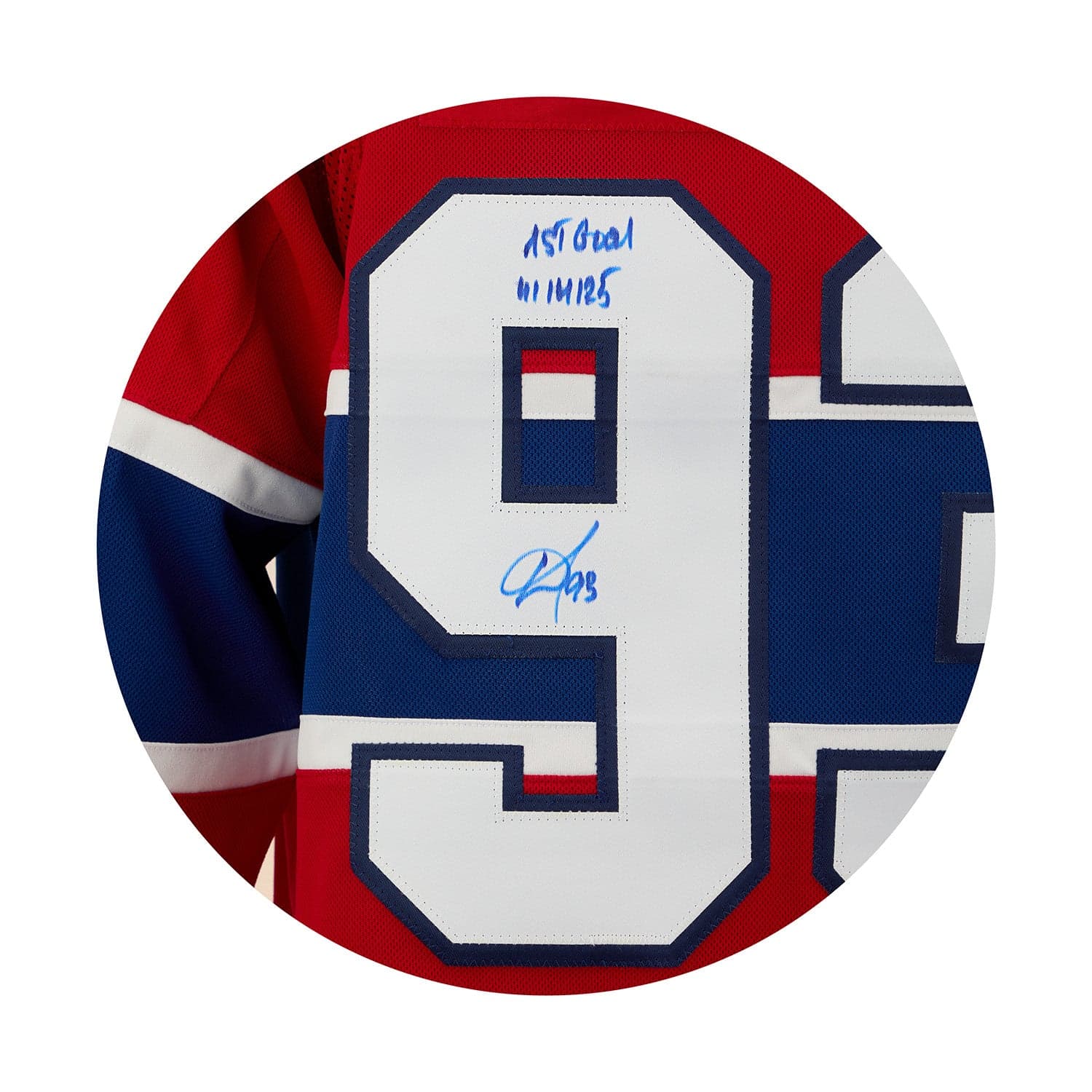 Ivan Demidov Montreal Canadiens Signed 1st Goal Fanatics Premium Jersey #31/93 Ivan Demidov Jersey ivan-demidov-1st-goal-premium-31, Montreal Canadiens, view 3, supplier stock photo