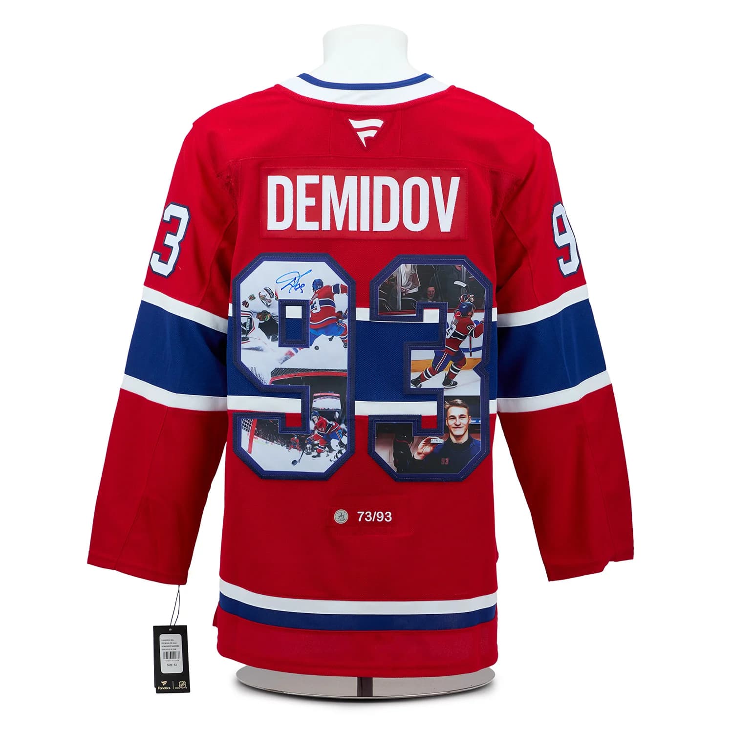 Ivan Demidov Autographed Montreal Canadiens First Goal Art Jersey #73/93 Ivan Demidov Jersey ivan-demidov-first-goal-art-73, Montreal Canadiens, supplier stock photo