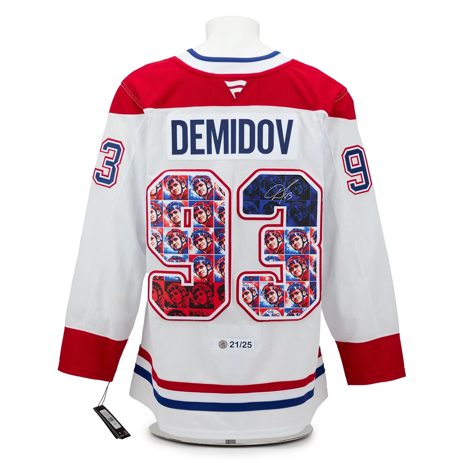Ivan Demidov Autographed Montreal Canadiens Profile Pop Art Jersey #21/25 Ivan Demidov Jersey ivan-demidov-profile-pop-art-21, Montreal Canadiens, supplier stock photo
