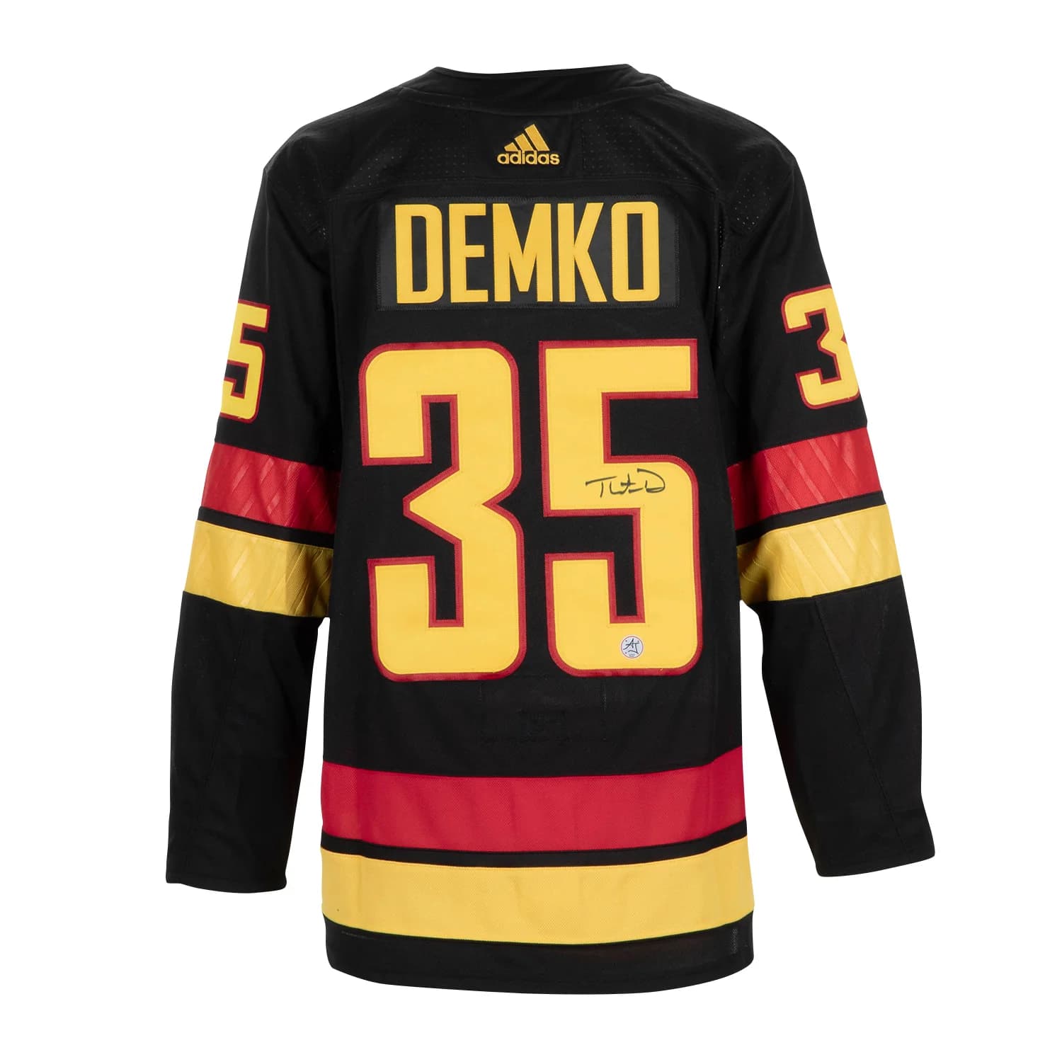 Thatcher Demko Signed Vancouver Canucks Black Alt Retro adidas Jersey Thatcher Demko Jersey black-alt-retro-adidas, Vancouver Canucks, supplier stock photo