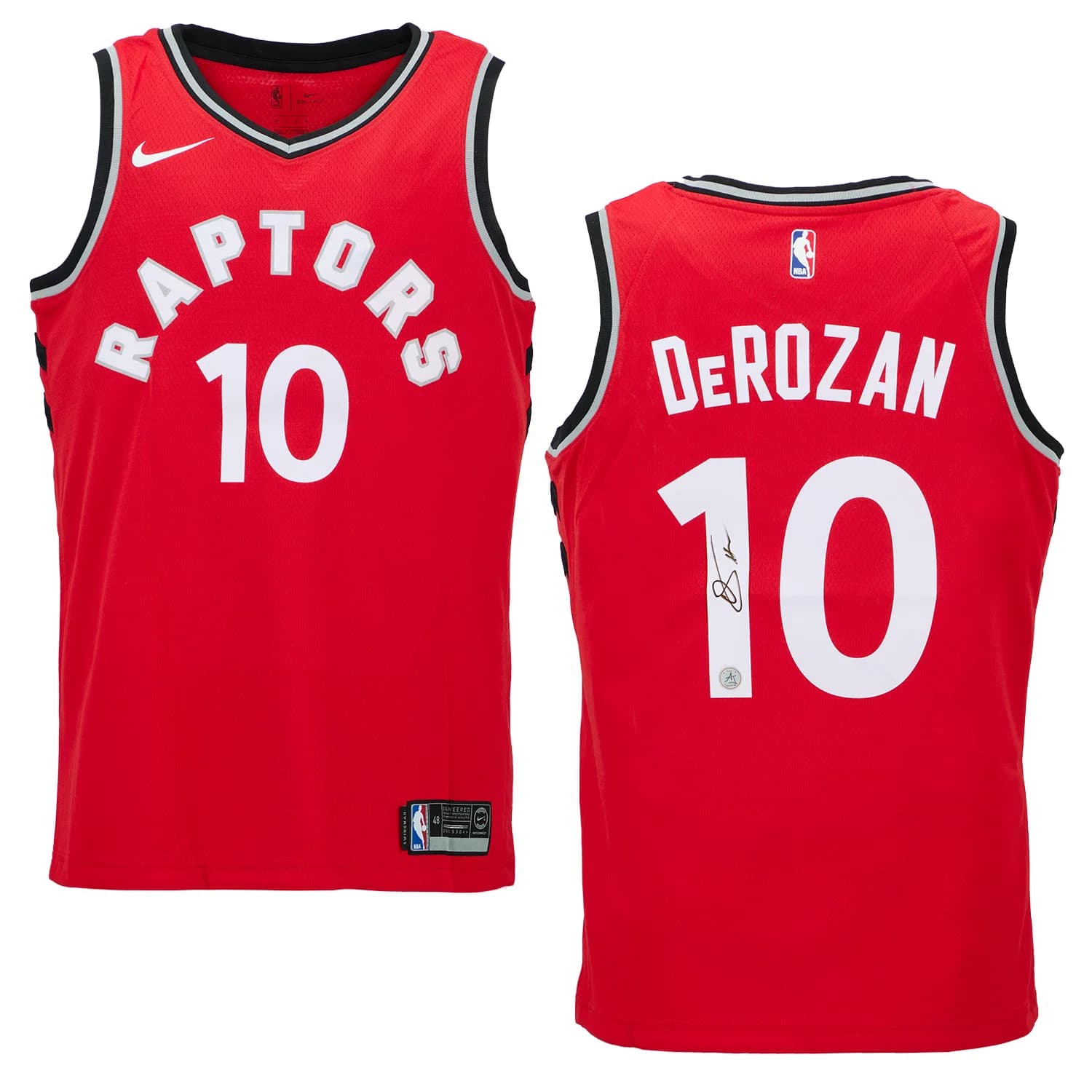 DeMar DeRozan Toronto Raptors Autographed Nike Swingman Jersey DeMar DeRozan Jersey toronto-raptors-nike-swingman, view 3, supplier stock photo