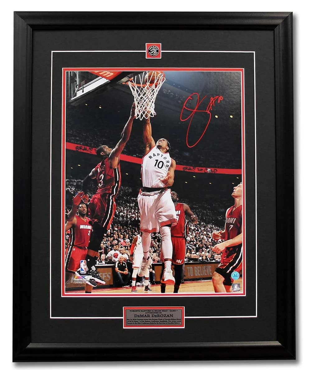 DeMar DeRozan Toronto Raptors Signed Game 7 Playoff Win vs Heat 26x32 Frame DeMar DeRozan Other 26x32-toronto-raptors-game-7-playoff-win, supplier stock photo