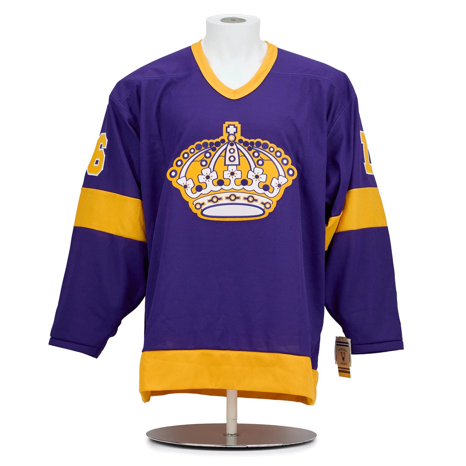 Marcel Dionne LA Kings Signed & Inscribed Career Stats Vintage CCM Jersey #4/16 Marcel Dionne Jersey marcel-dionne-la-kings-inscribed-career, Los Angeles Kings, view 2, supplier stock photo