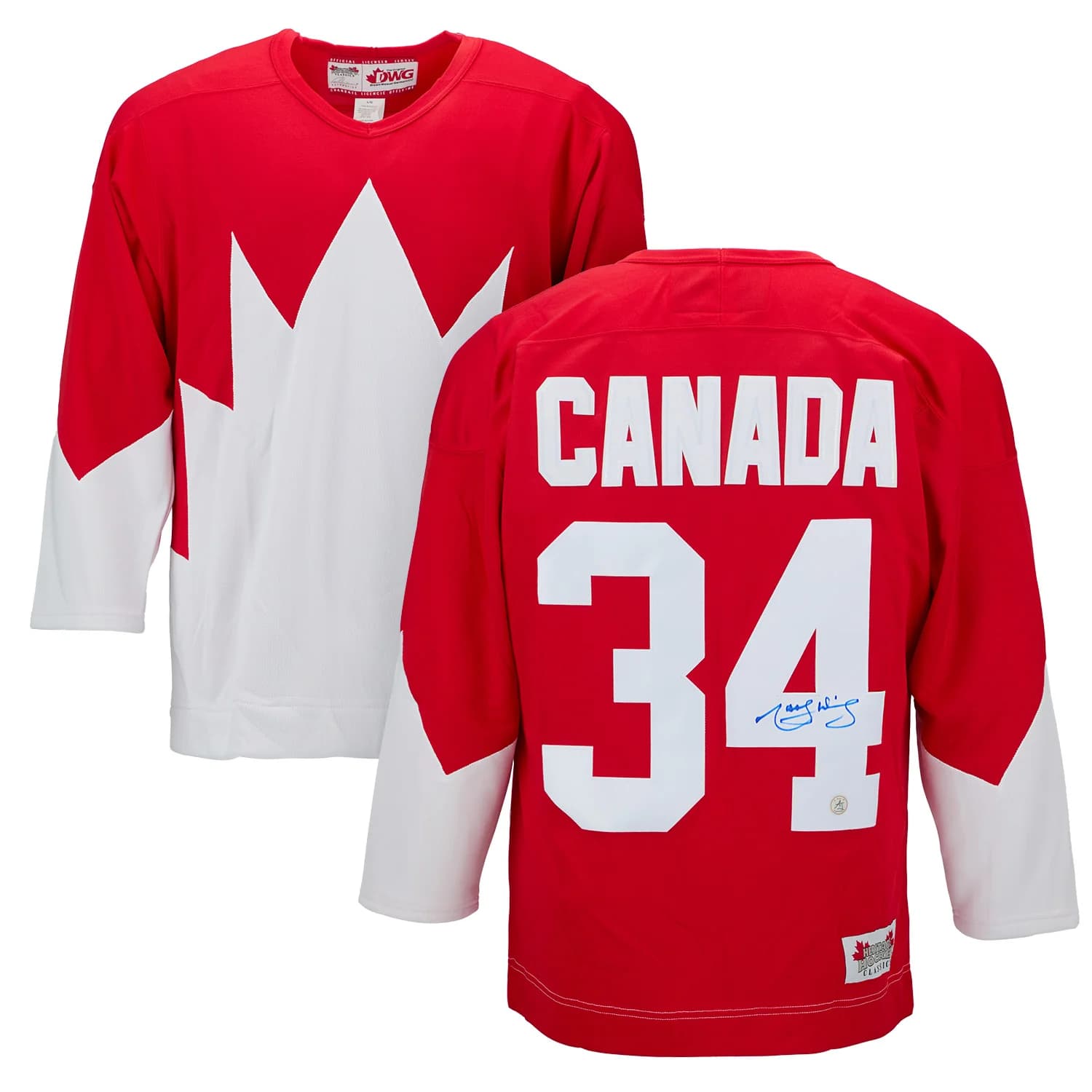 Marcel Dionne Autographed Team Canada Red Summit Series Jersey Marcel Dionne Jersey team-canada-red-summit-series, view 3, supplier stock photo