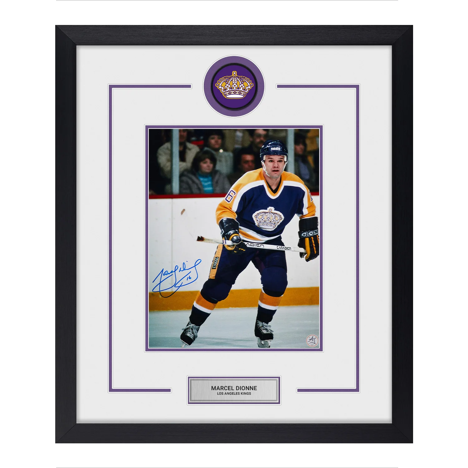 Marcel Dionne Autographed Los Angeles Kings Puck Logo 22x26 Frame Marcel Dionne Puck 22x26-marcel-dionne-los-angeles-kings-logo, Los Angeles Kings, supplier stock photo