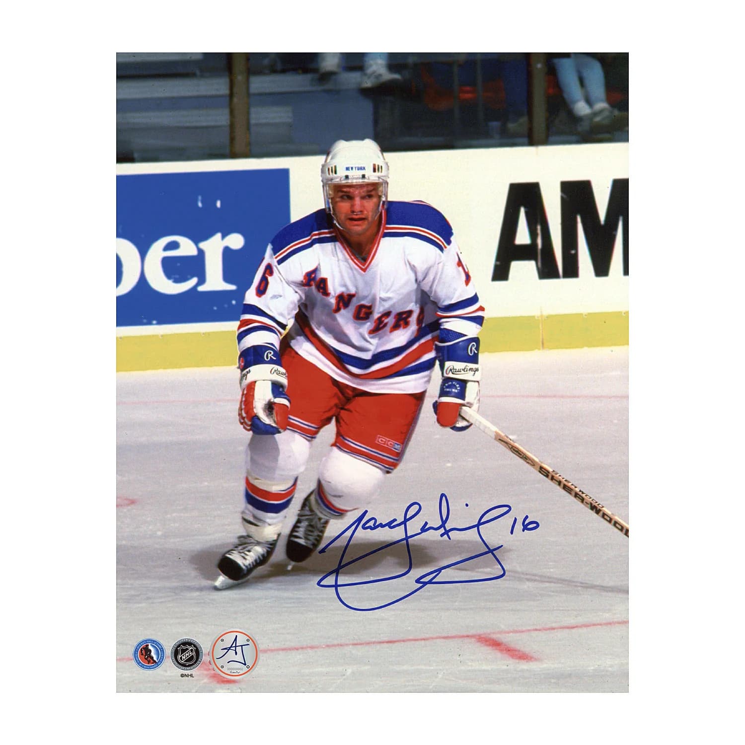 Marcel Dionne Autographed New York Rangers Hockey 8x10 Photo Marcel Dionne Photo 8x10-hockey, New York Rangers, supplier stock photo