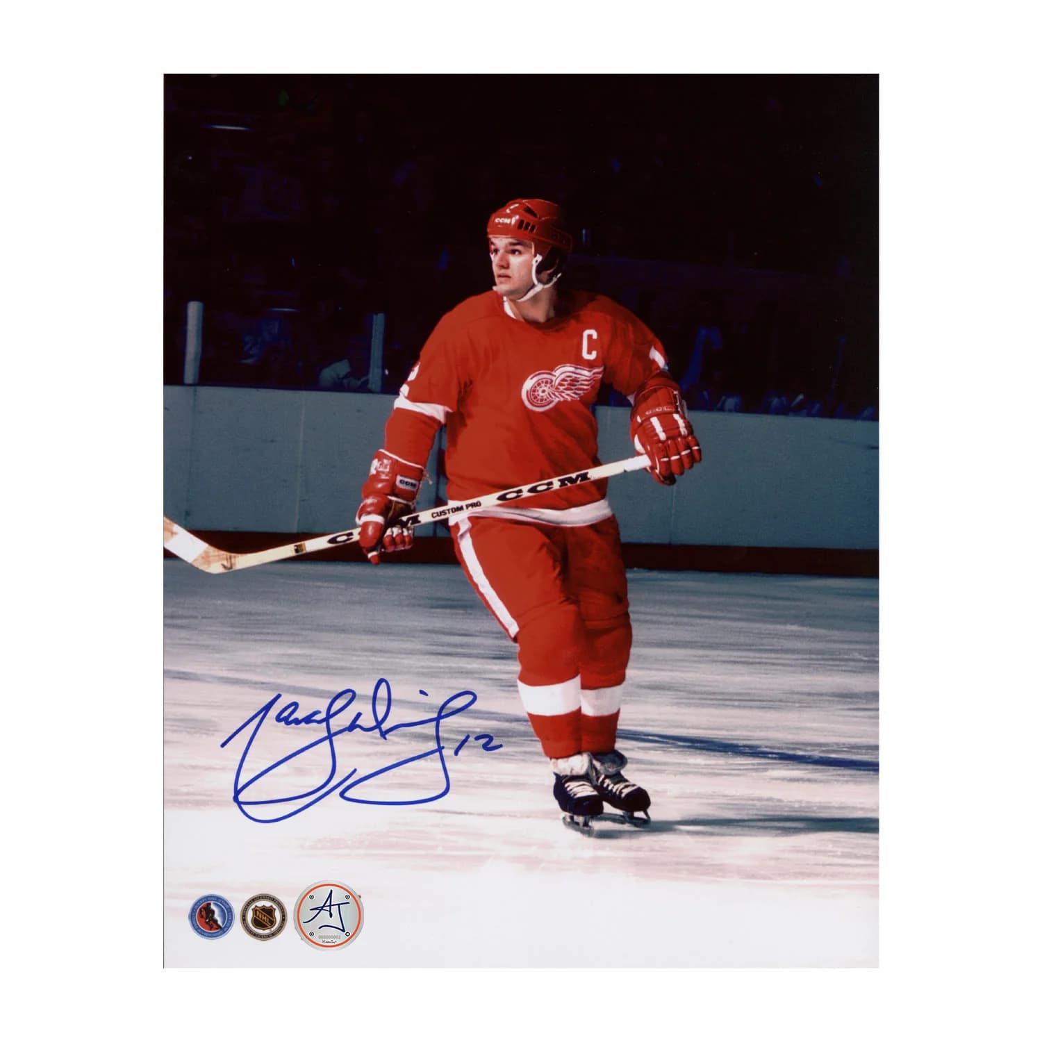 Marcel Dionne Autographed Detroit Red Wings Star Spotlight 8x10 Photo Marcel Dionne Photo 8x10-star-spotlight, Detroit Red Wings, supplier stock photo