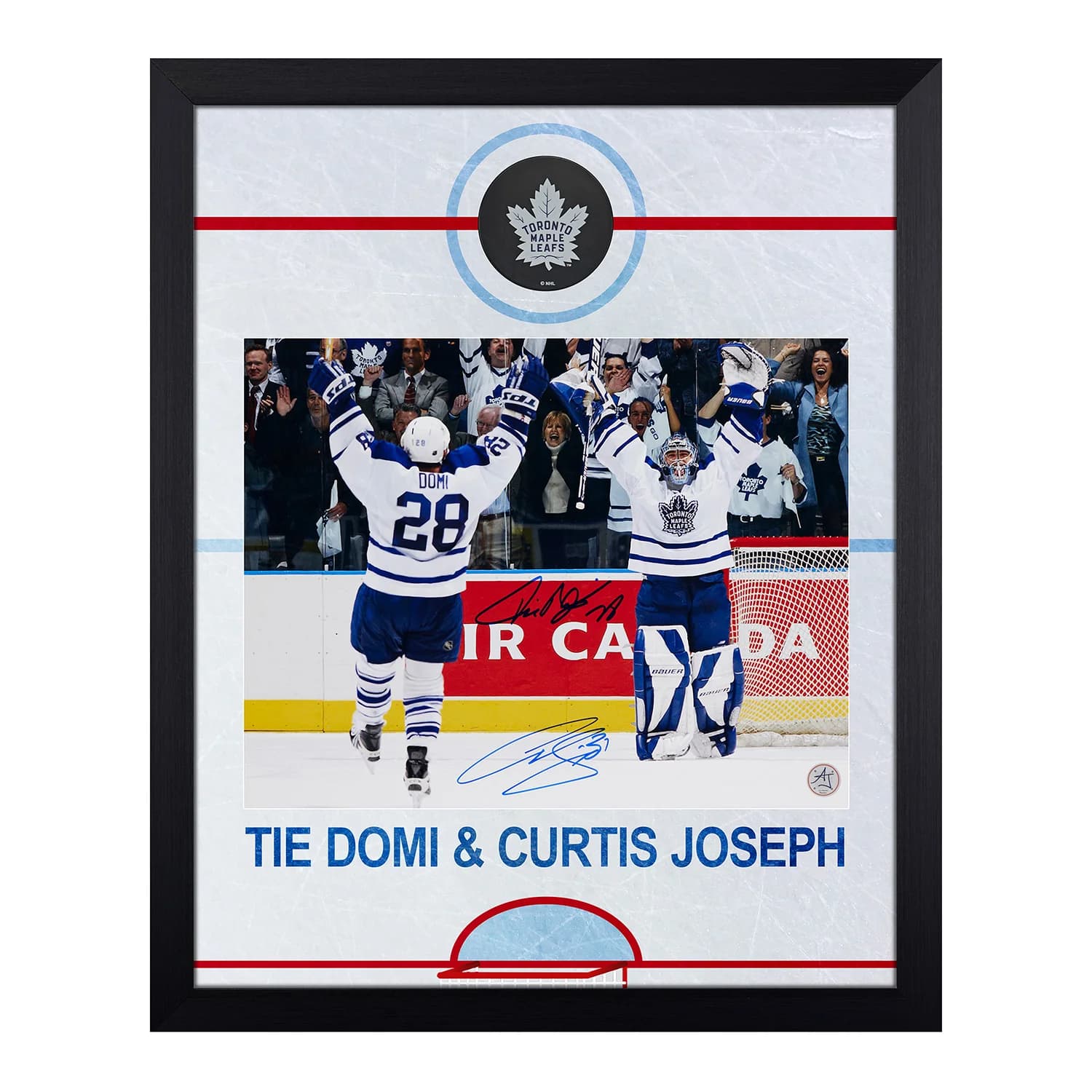 Curtis Joseph & Tie Domi Dual Signed Maple Leafs Graphic Rink 19x23 Frame Curtis Joseph Other 19x23-tie-domi-dual-graphic-rink-frame, Toronto Maple Leafs, supplier stock photo