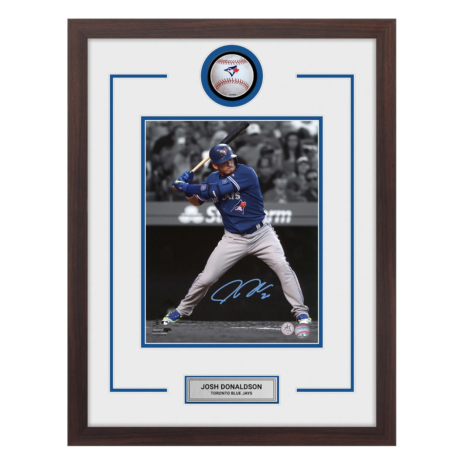 Josh Donaldson Autographed Toronto Blue Jays Baseball Logo 20x26 Frame Josh Donaldson Ball 20x26-toronto-blue-jays-baseball-logo-frame, supplier stock photo