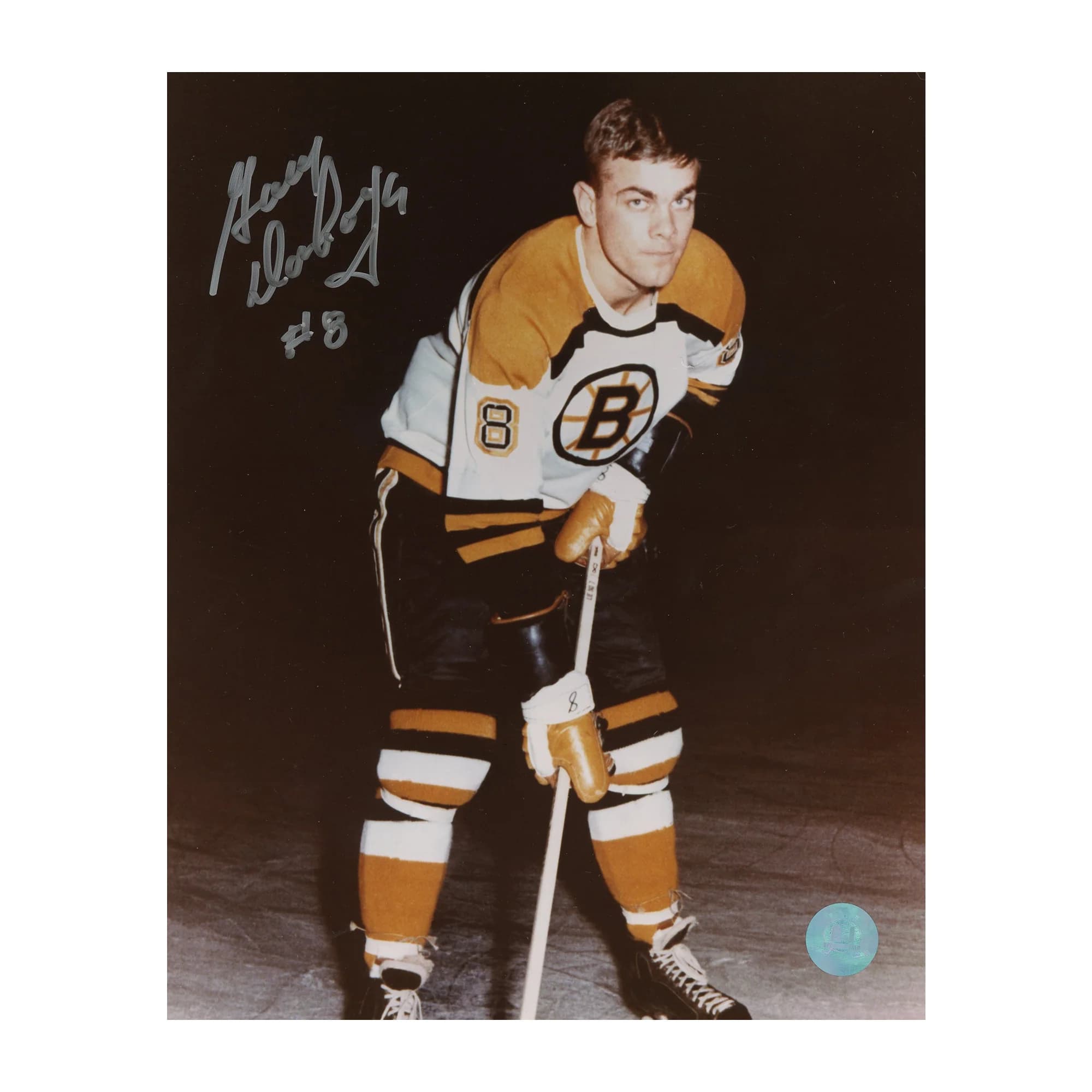Gary Dornhoefer Autographed Boston Bruins Classic Hockey 8x10 Photo Gary Dornhoefer Photo 8x10-classic-hockey, Boston Bruins, supplier stock photo