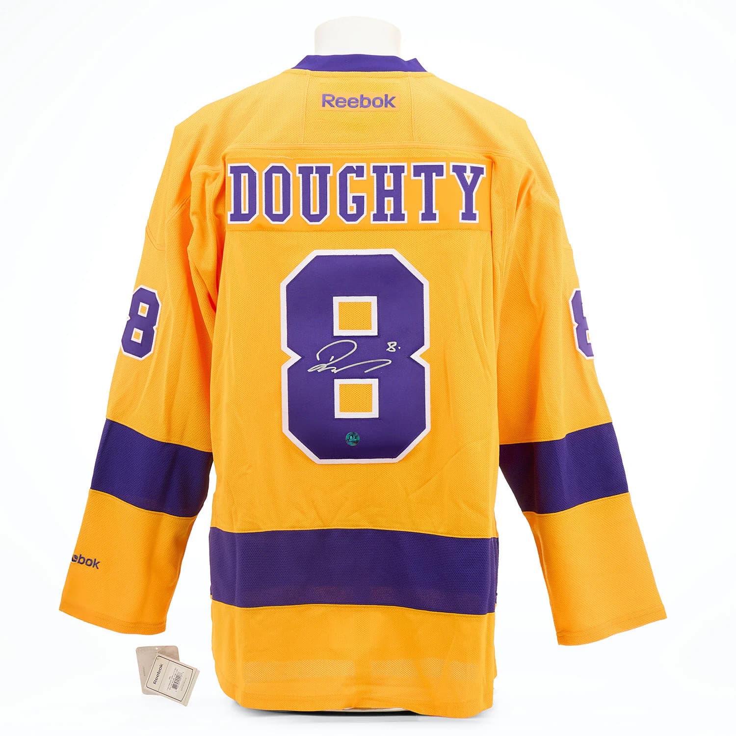 Drew Doughty Signed Los Angeles Kings Yellow Vintage Reebok Premier Jersey Drew Doughty Jersey drew-doughty-los-angeles-kings-yellow, Los Angeles Kings, supplier stock photo