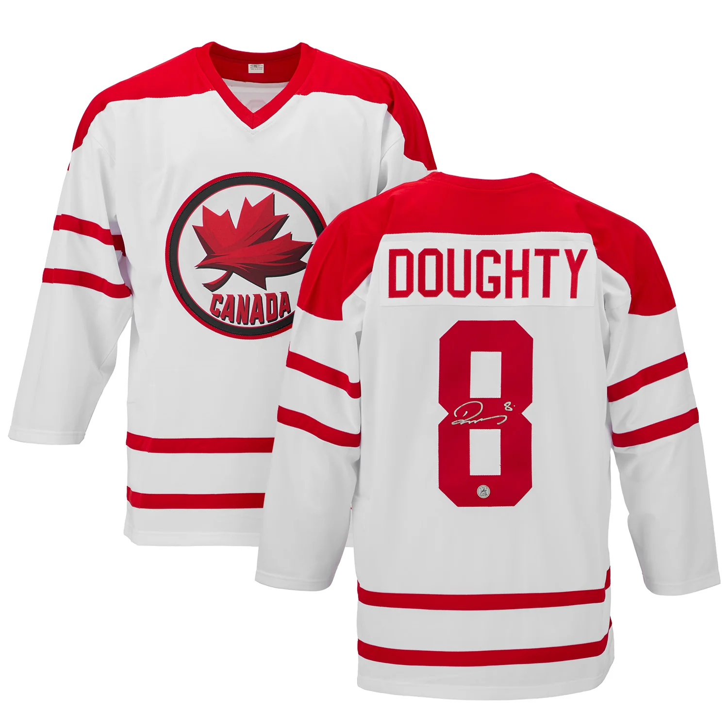 Drew Doughty Signed Team Canada Custom Hockey Nation Jersey Drew Doughty Jersey team-canada-hockey-nation, view 3, supplier stock photo