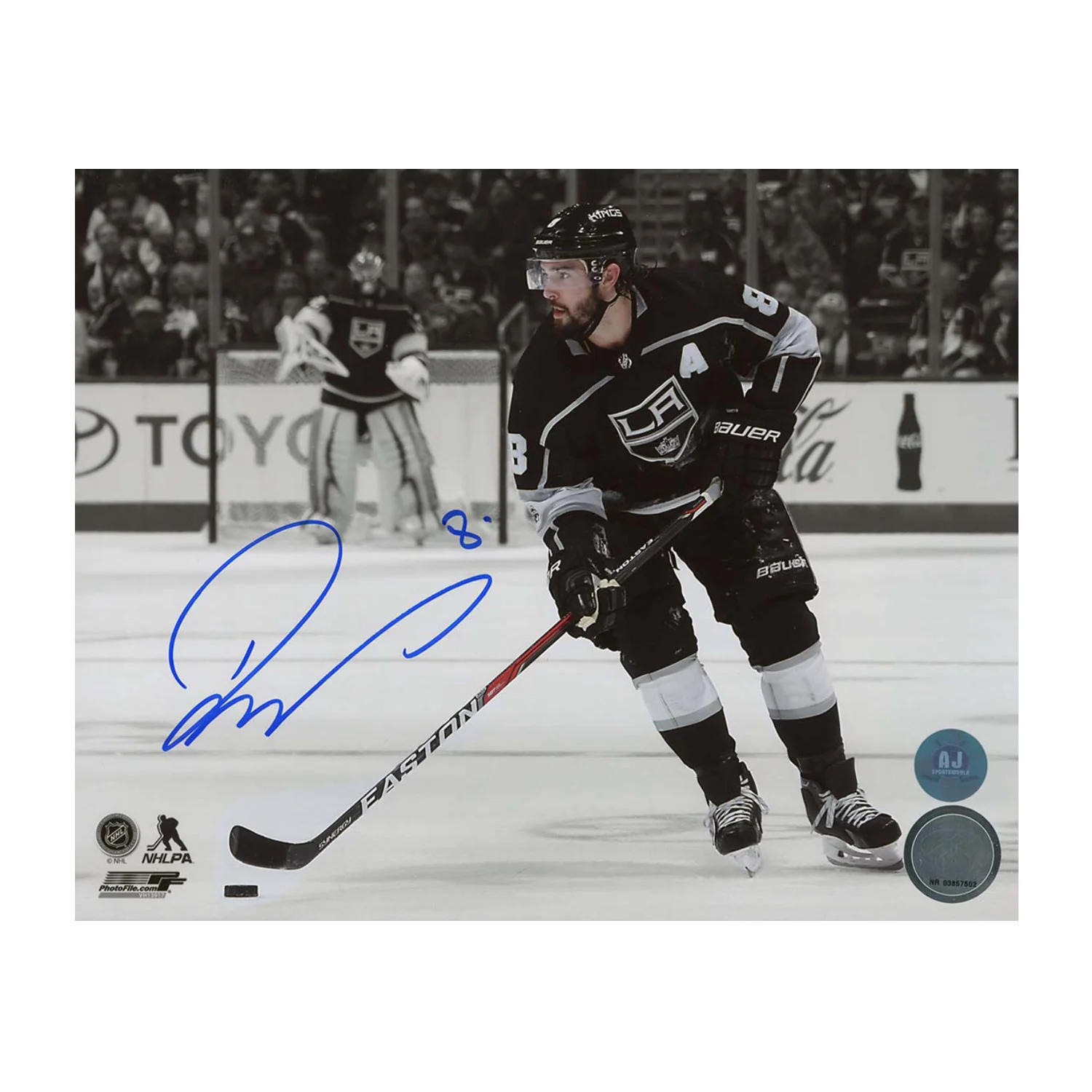 Drew Doughty Autographed Los Angeles Kings Color Isolation 8x10 Photo Drew Doughty Photo 8x10-color-isolation, Los Angeles Kings, supplier stock photo