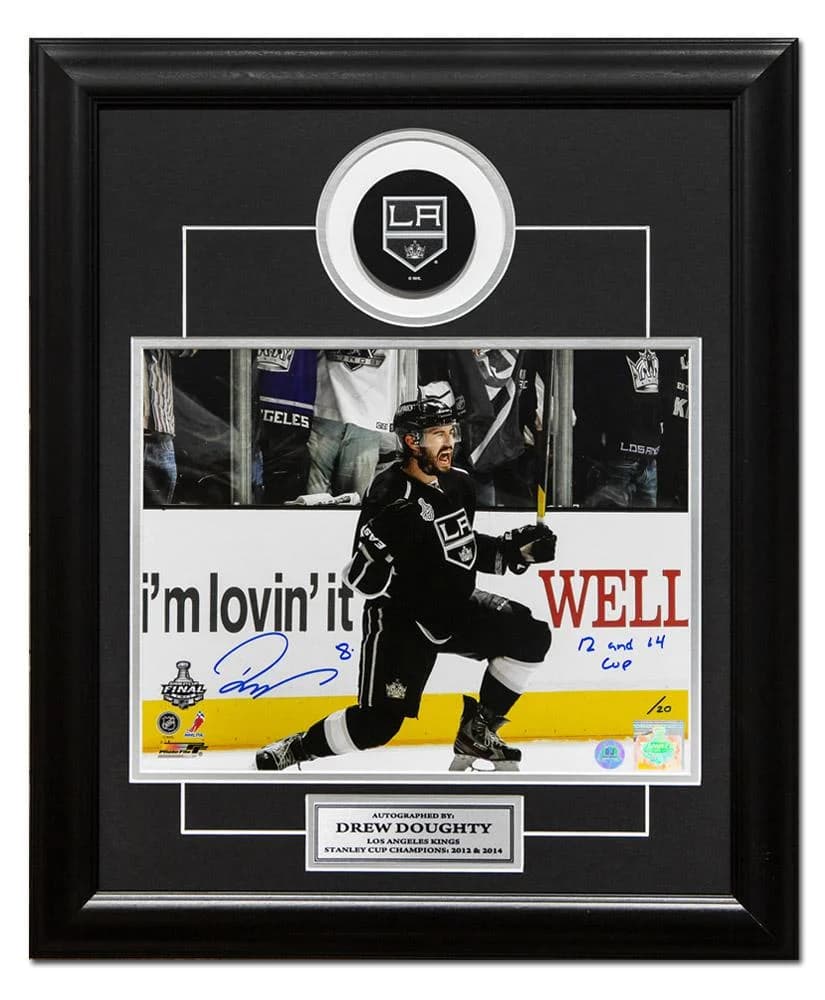Drew Doughty Signed & Inscribed LA Kings Stanley Cup 20x24 Puck Frame #/20 Drew Doughty Puck 20x24-inscribed-la-stanley-cup-frame-20, Los Angeles Kings, supplier stock photo