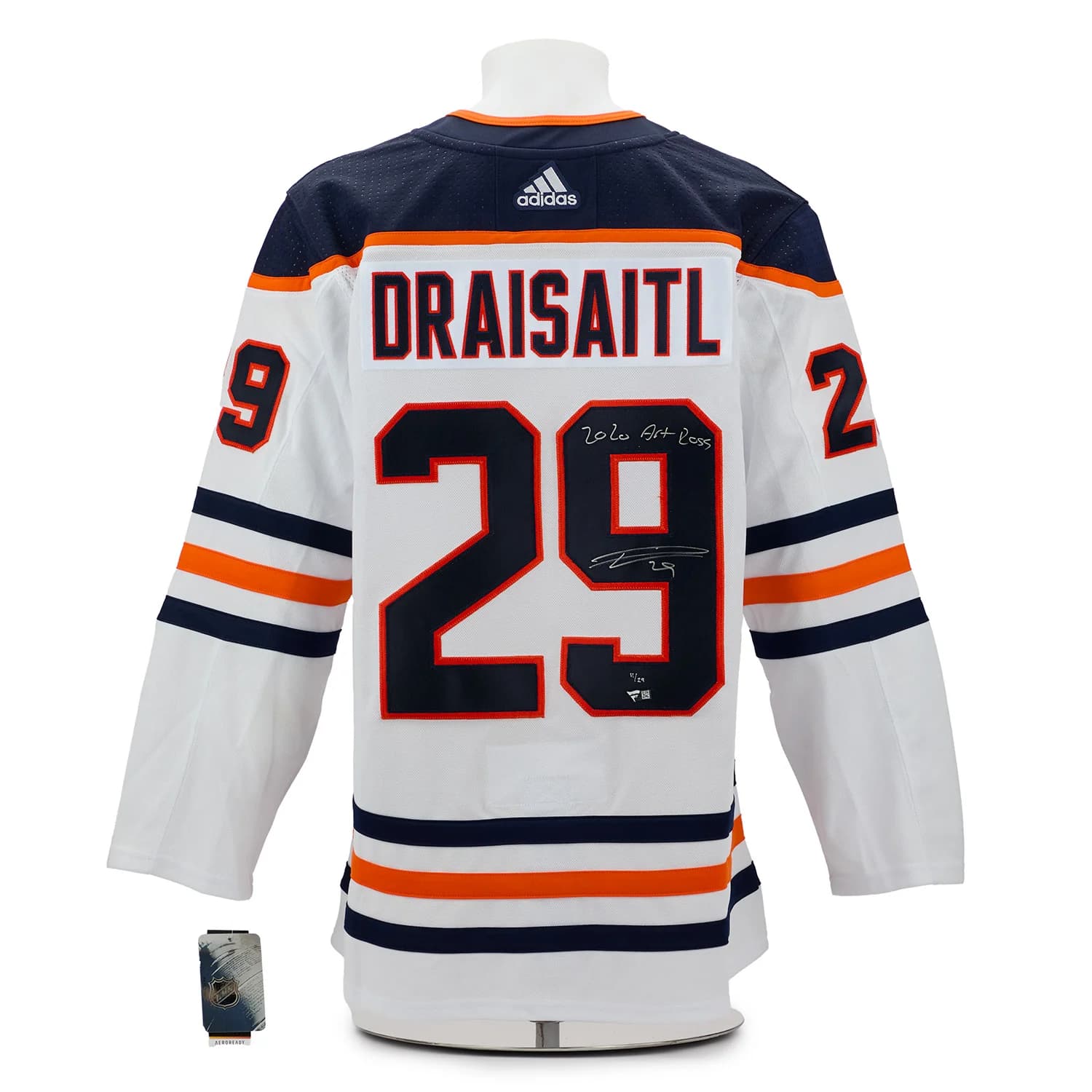 Leon Draisaitl Edmonton Oilers Signed 2020 Art Ross White adidas Jersey #11/29 Leon Draisaitl Jersey leon-draisaitl-2020-art-ross-white, Edmonton Oilers, supplier stock photo
