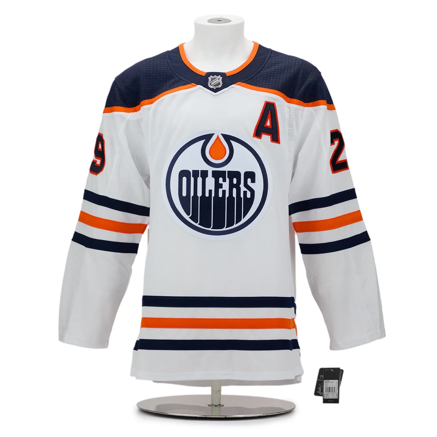 Leon Draisaitl Edmonton Oilers Signed 2020 Art Ross White adidas Jersey #11/29 Leon Draisaitl Jersey leon-draisaitl-2020-art-ross-white, Edmonton Oilers, view 2, supplier stock photo