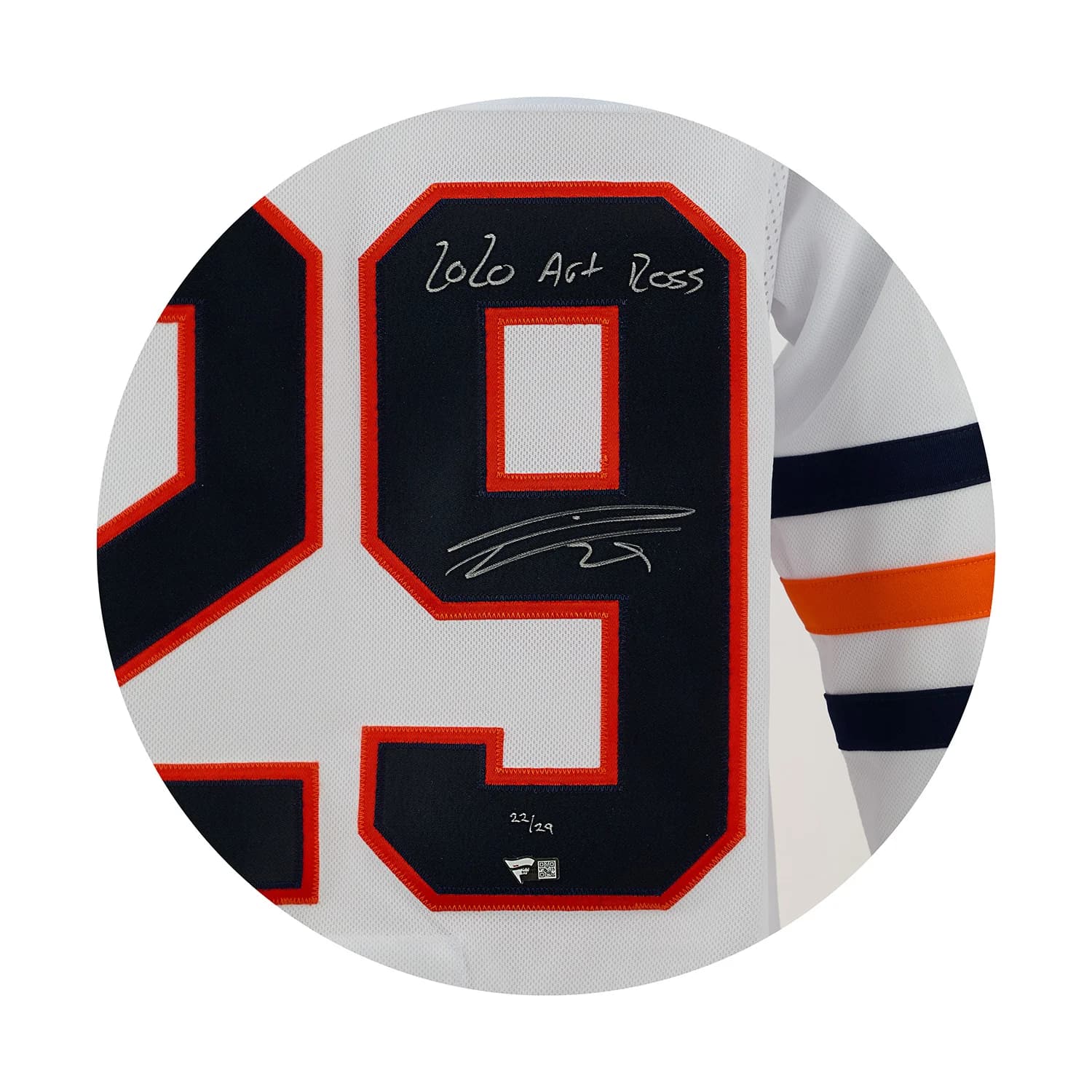 Leon Draisaitl Edmonton Oilers Signed 2020 Art Ross White adidas Jersey #22/29 Leon Draisaitl Jersey leon-draisaitl-2020-art-ross-white, Edmonton Oilers, view 3, supplier stock photo