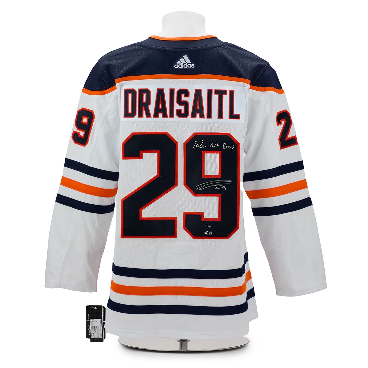 Leon Draisaitl Edmonton Oilers Signed 2020 Art Ross White adidas Jersey #22/29 Leon Draisaitl Jersey leon-draisaitl-2020-art-ross-white, Edmonton Oilers, supplier stock photo