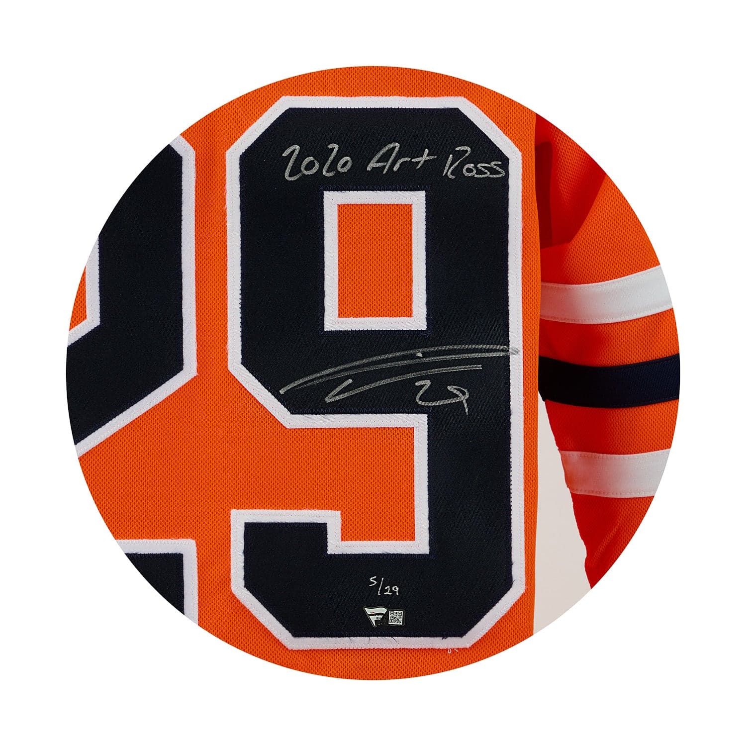 Leon Draisaitl Signed & Inscribed Edmonton Oilers Art Ross adidas Jersey #5/29 Leon Draisaitl Jersey leon-draisaitl-inscribed-art-ross-adidas, Edmonton Oilers, view 3, supplier stock photo